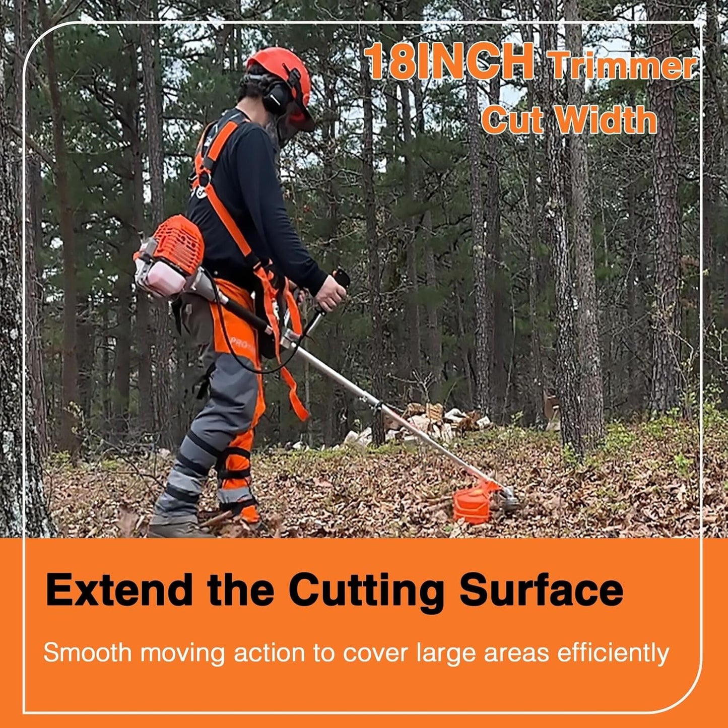 PROYAMA 42.7cc Gas Weed Wacker, 3 in 1 Weed Eater Gas Powered, Brush Cutter and Gas String Trimmer 2-Cycle Extreme Duty, 5 Year Warranty Gearbox, Grass Trimmer 2025 Upgraded…