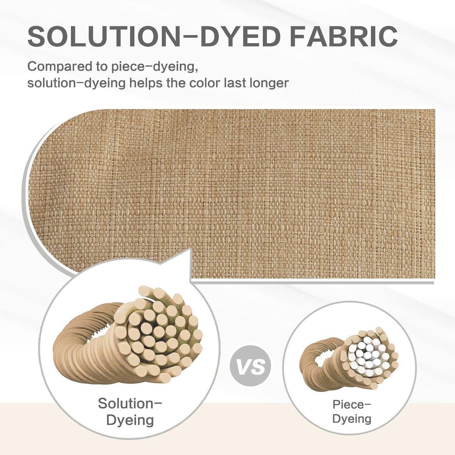 Aoodor 19" x 19" x 5" Tufted Outdoor Chair Cushions, Water Resistant & Fade Resistant Polyester Dining Chair Pads with 2 Straps for Patio Furniture, Set of 2