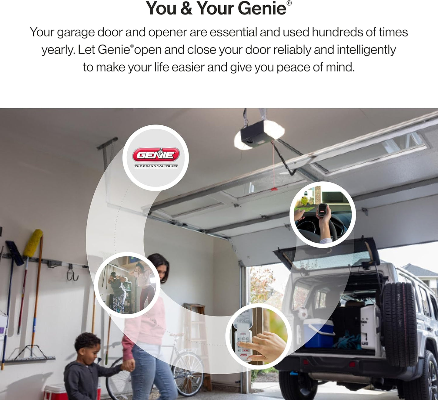 Genie Chain Drive 550 Garage Door Opener, Heavy Duty Chain Drive Opener, Model 2035-TKO