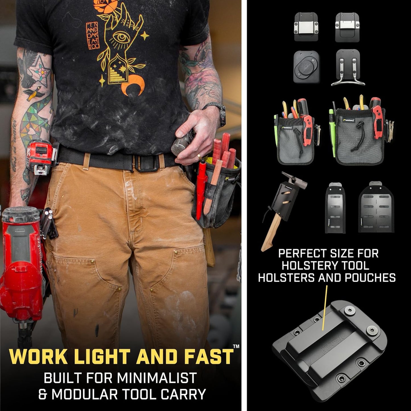 Modbelt | Modular EDC Tool Belt - 1.75 Inch Adjustable Black MIL-SPEC Nylon with Black Metal Buckle