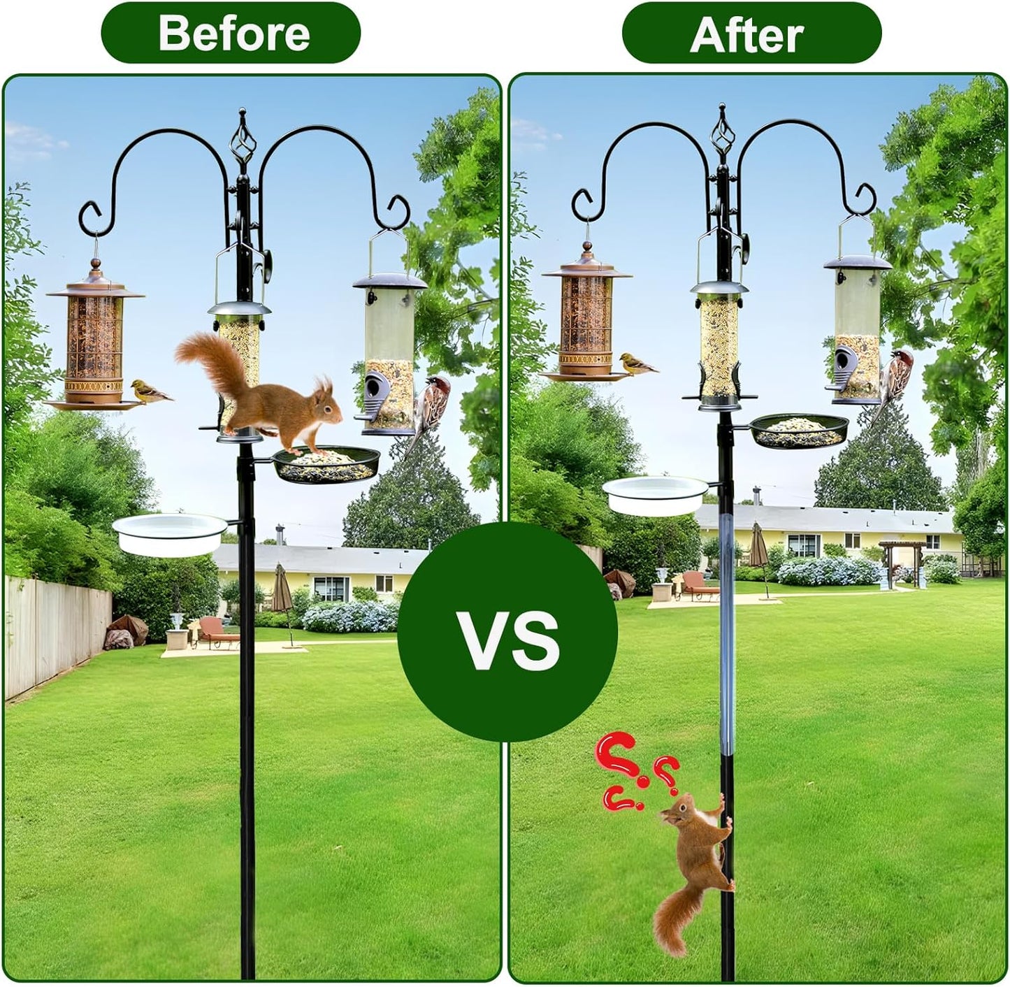 Iguana Tree Wrap 65" L X 16" W Squirrel Baffle for Bird Feeder Poles Plastic Tree Trunk Protector Guard Reusable Squirrel Guard Tree Wrap Clear Anti-Climbing Tree Barrier with Adhesive Tapes