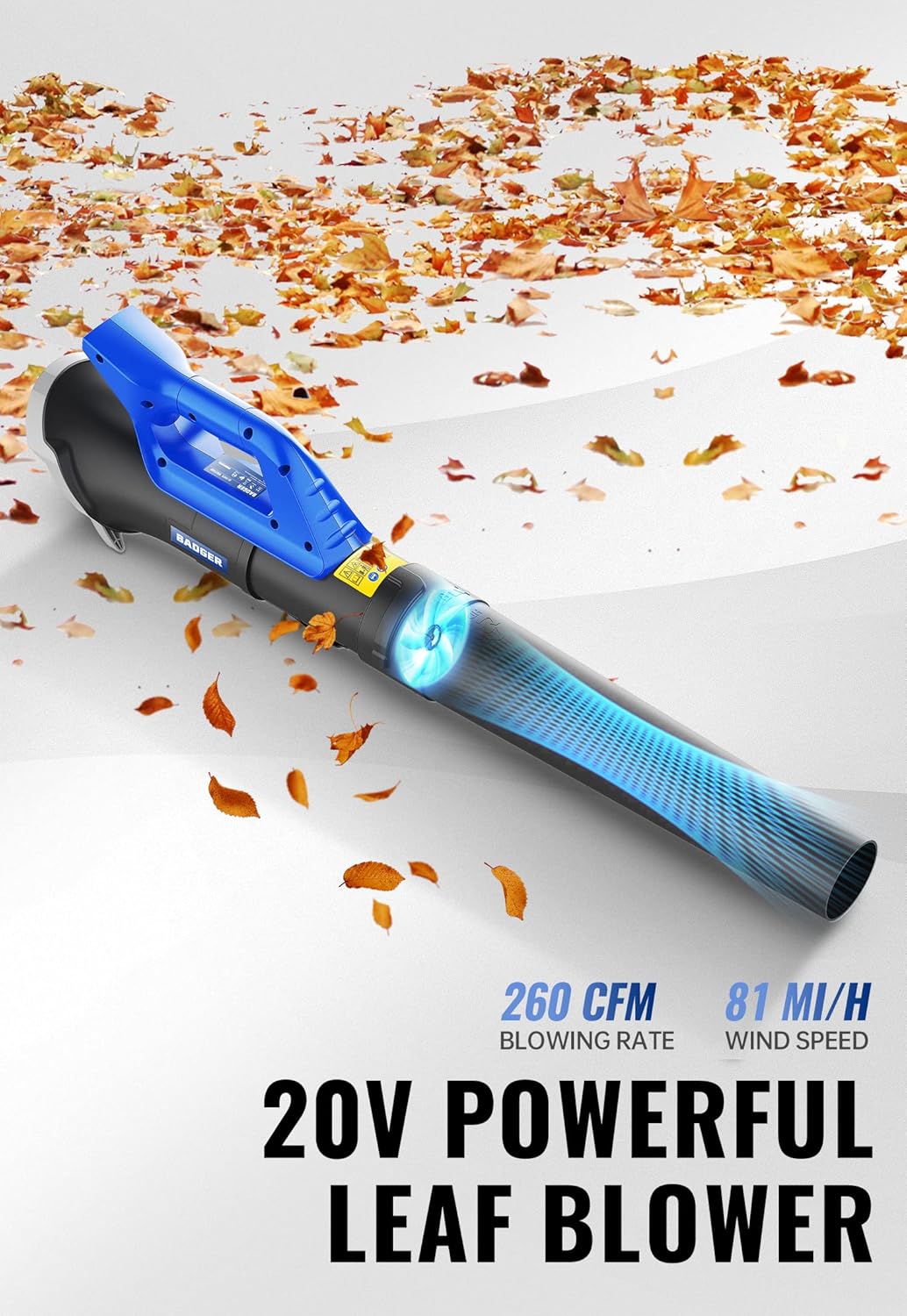 WILD BADGER POWER 20V Weed Wacker, Leaf Blower, Wheeled Edger Kit Electric with 2 * 2Ah Battery & Charger, String Trimmer, Lightweight, Adjustable Telescopic Shaft, Fast-Charging