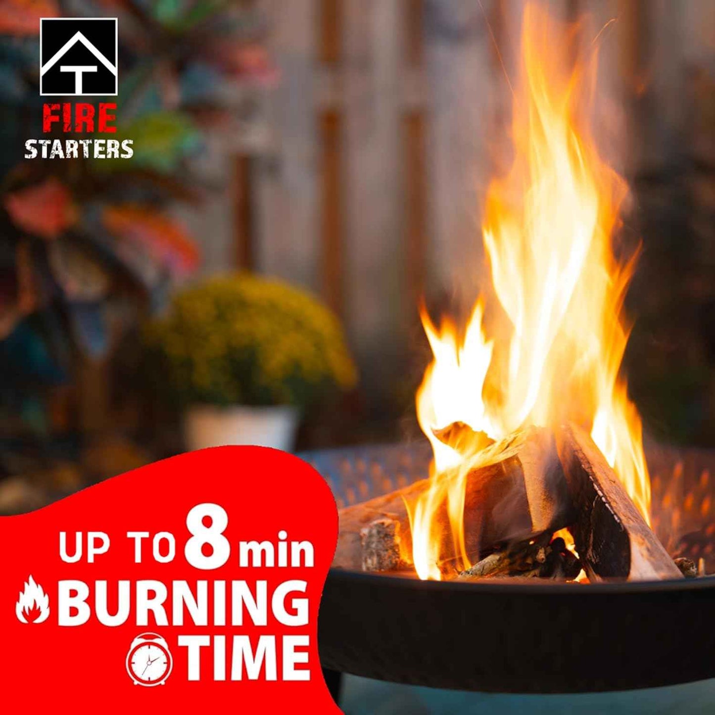 Topline 100 Fire Starters for Fireplace, Wood Stove, Charcoal BBQ & Campfire — Waterproof Odorless Fire Starter Sachets, Quick-Light Indoor & Outdoor Firestarter Pouches in Storage Tube