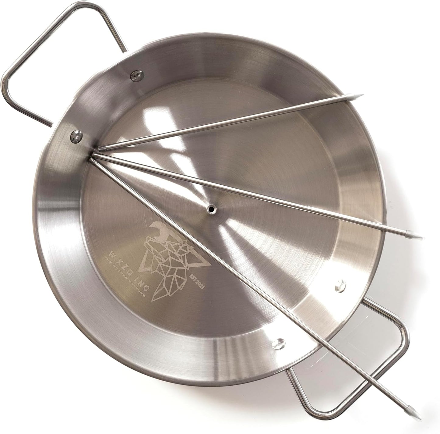 W.xZQ inc Al Pastor Vertical Skewer for Grill or Oven Stainless Steel includes 3 Removable Spikes (8", 10", 12") & Silicone Oven Mitts