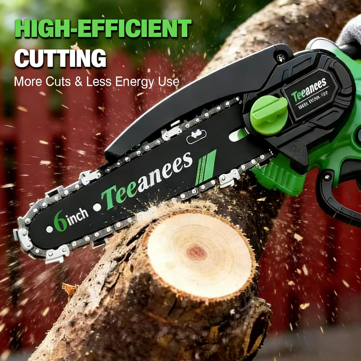 Mini Chainsaw Cordless, 6-Inch Small Electric Chainsaw with 21V Battery & 3 Chains, Hand Held Chain Saw Battery Powered for Wood Cutting & Tree Trimming, Ideal Gardening Gift for Men Dad.