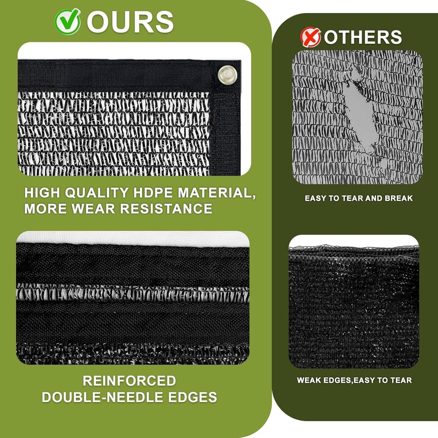 LOVE STORY 8x10FT 70% Black Shade Cloth Sun Shade Net with Grommets Sunblock Net Mesh Tarp for Garden,Plants Cover,Greenhouse and Patio