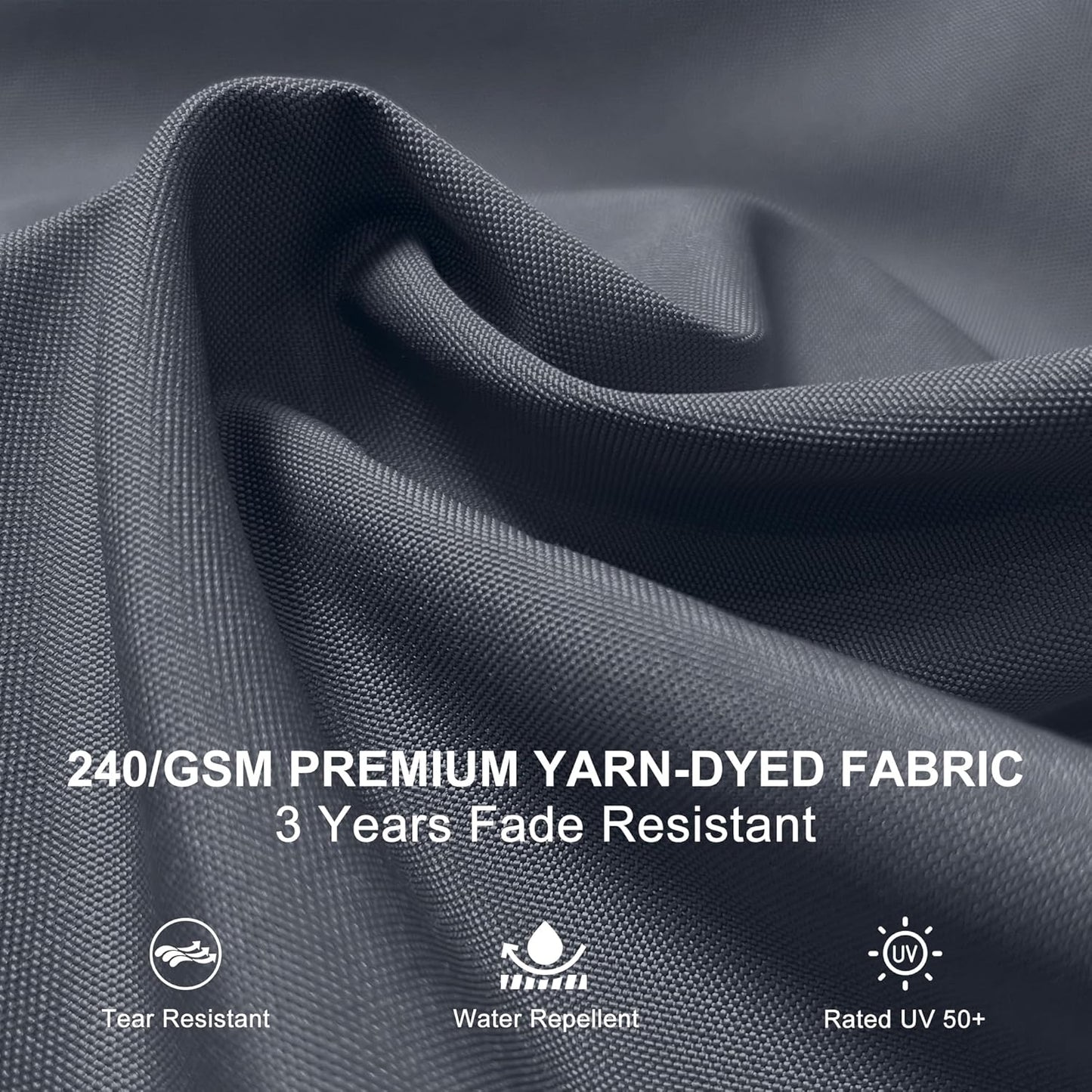 PURPLE LEAF 11 Feet Patio Umbrella Outdoor Round Umbrella Large Cantilever Umbrella Windproof Offset Heavy Duty Sun for Garden Deck Pool Patio, Grey