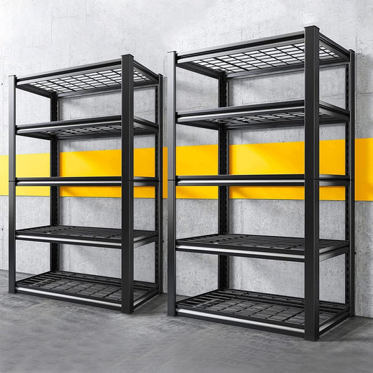 REIBII Garage Shelving 3000LBS, Heavy Duty Storage Shelves, Adjustable Industrial Metal Shelving Unit for Garage, Basement, Pantry, Warehouse,Commercial, 36" W x 16" D x 72" H, 2 Pack
