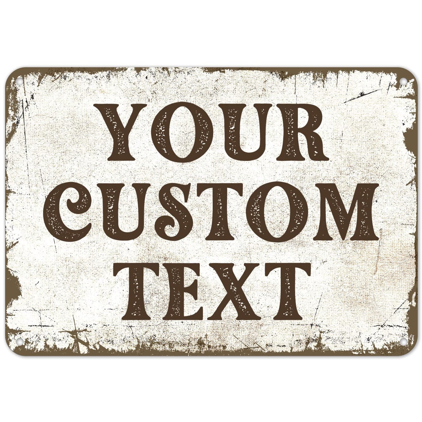 Rustic Custom Sign, Personalized Metal Signs, Gift for Him Men Dad, Man Cave, Indoor and Outdoor Use 10x7 Inches, ACM, Fade Resistant, Made in the USA