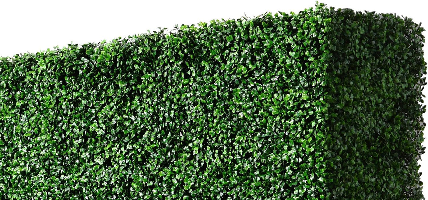 AGPL Artificial Hedge Wall (38" Width* 12" Deep* 64" Height) with Dark Gray Stainless Steel Planter Box (64.00)