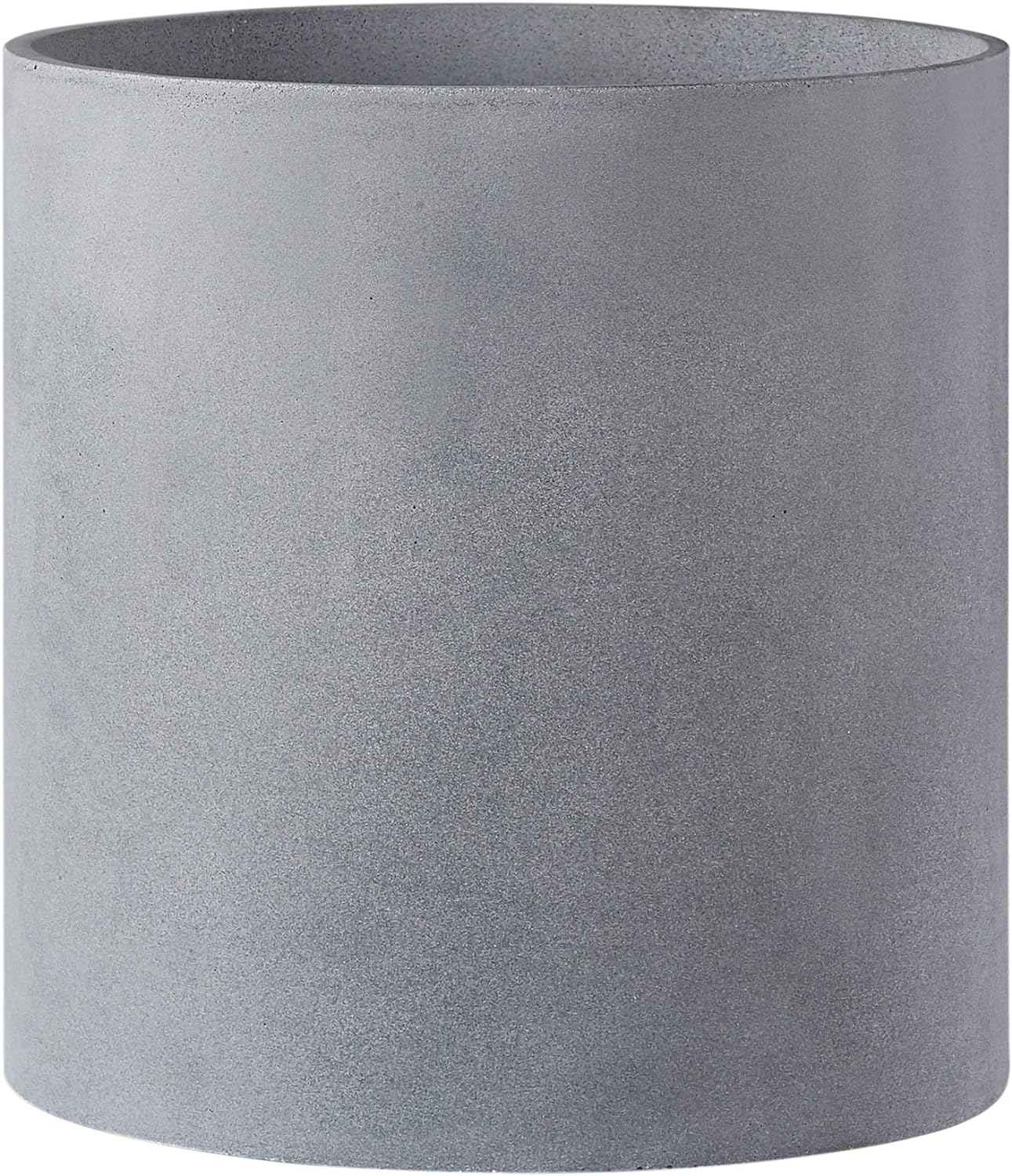 FaithLand Plant Pot 12 inch - Perfectly Fits Mid-Century Modern Plant Stand - Drainage Plug - Gray Planter Pot
