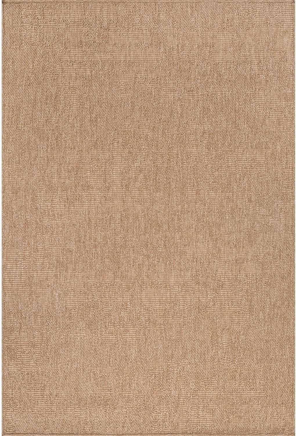 Washable Easy Jute Rug 6x9, Indoor Outdoor Rugs Natural Color Farmhouse Area Rugs for Living Room, Kitchen Rug High Traffic Area, Easy to Clean Solid Boho Woven Design Outside Carpet (6 X 9 Natural)