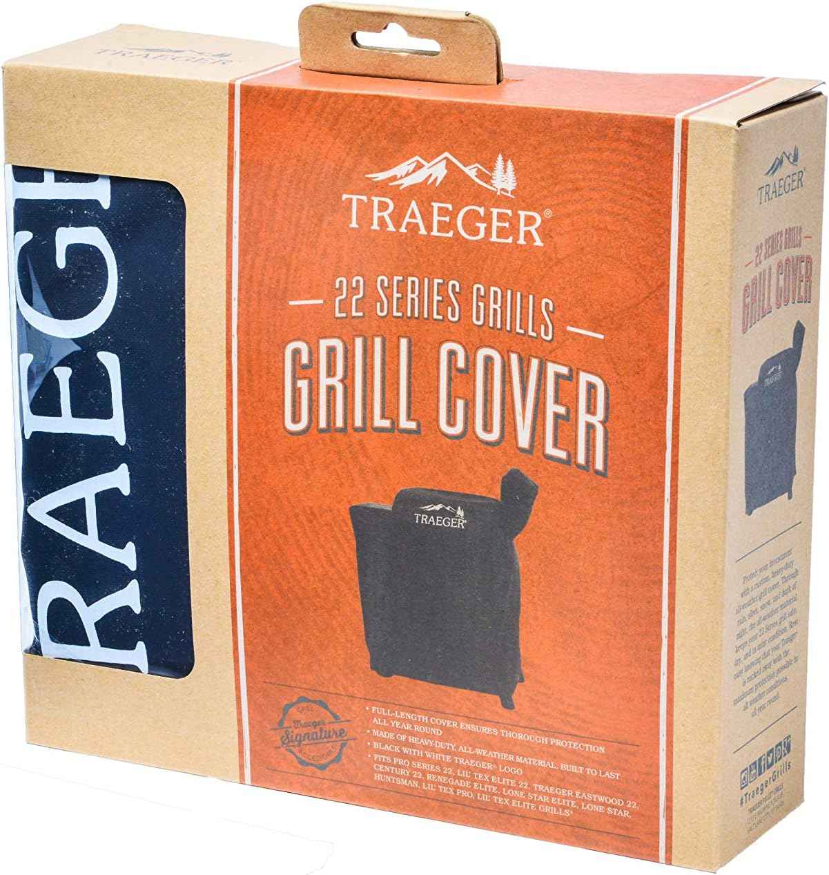 Traeger Grills BAC503 Full-Length Grill Cover Grill Accessory - Pro 575/ Pro 22, Black
