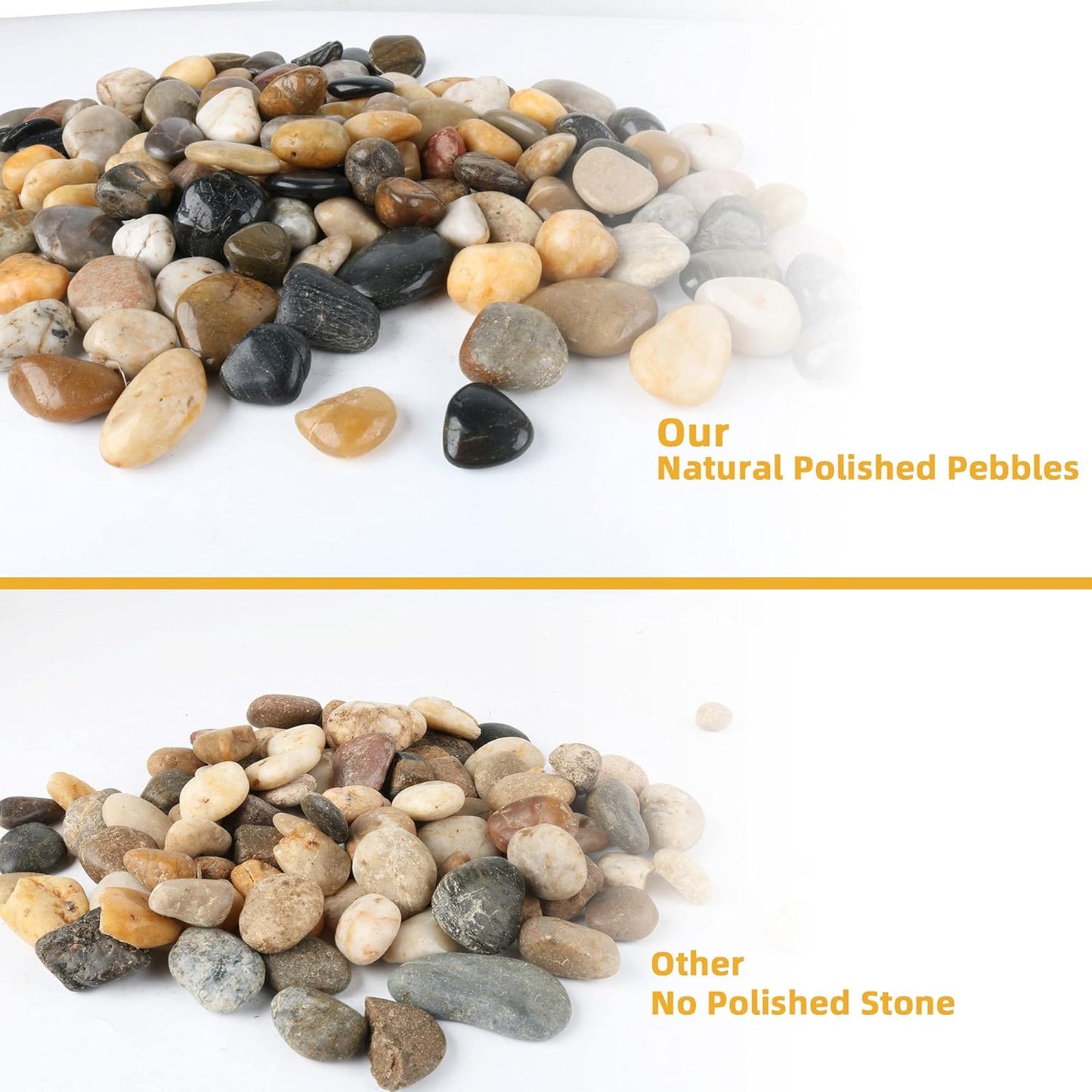 45lb Polished Pebbles for Plants Potting,Succulents Aquarium Fish Tank Vases-Decorative River Rocks Garden Gravel Stones