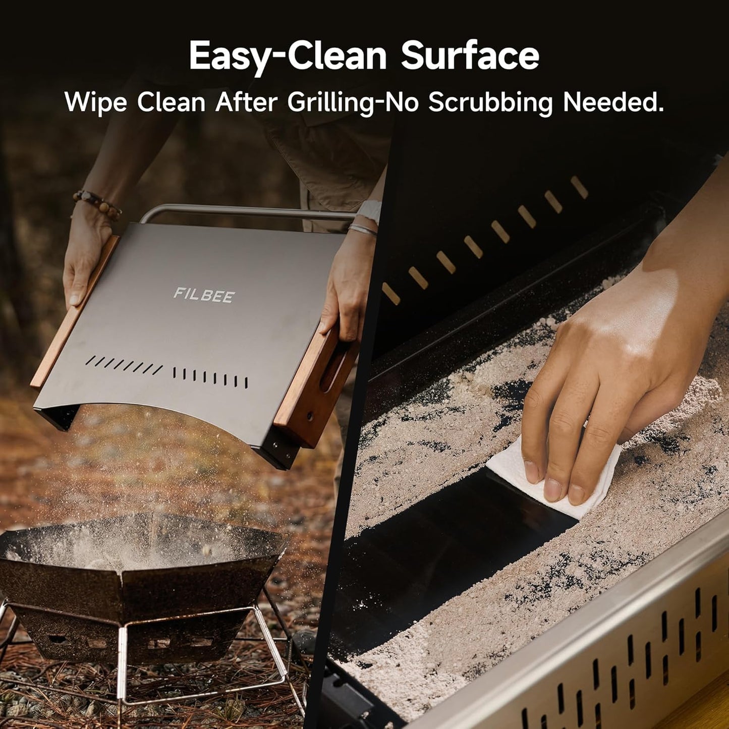 Portable Hibachi Charcoal Grill for Outdoor Camping, No Assembly BBQ Grill with Stainless Steel Grate, Height Adjustable Foldable Grill for Beach and Patio