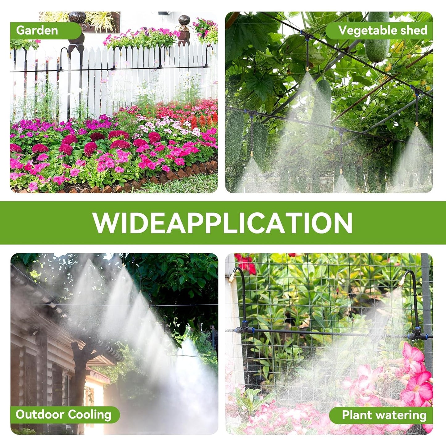 1/4" 120Ft Garden Drip Irrigation System with 16pcs 360°Adjustable Brass Nozzles & Bendable Rod, 2026-Upgraded Watering System Kit for Outdoor Raised Bed, Potted Plant, Yard, Greenhouse