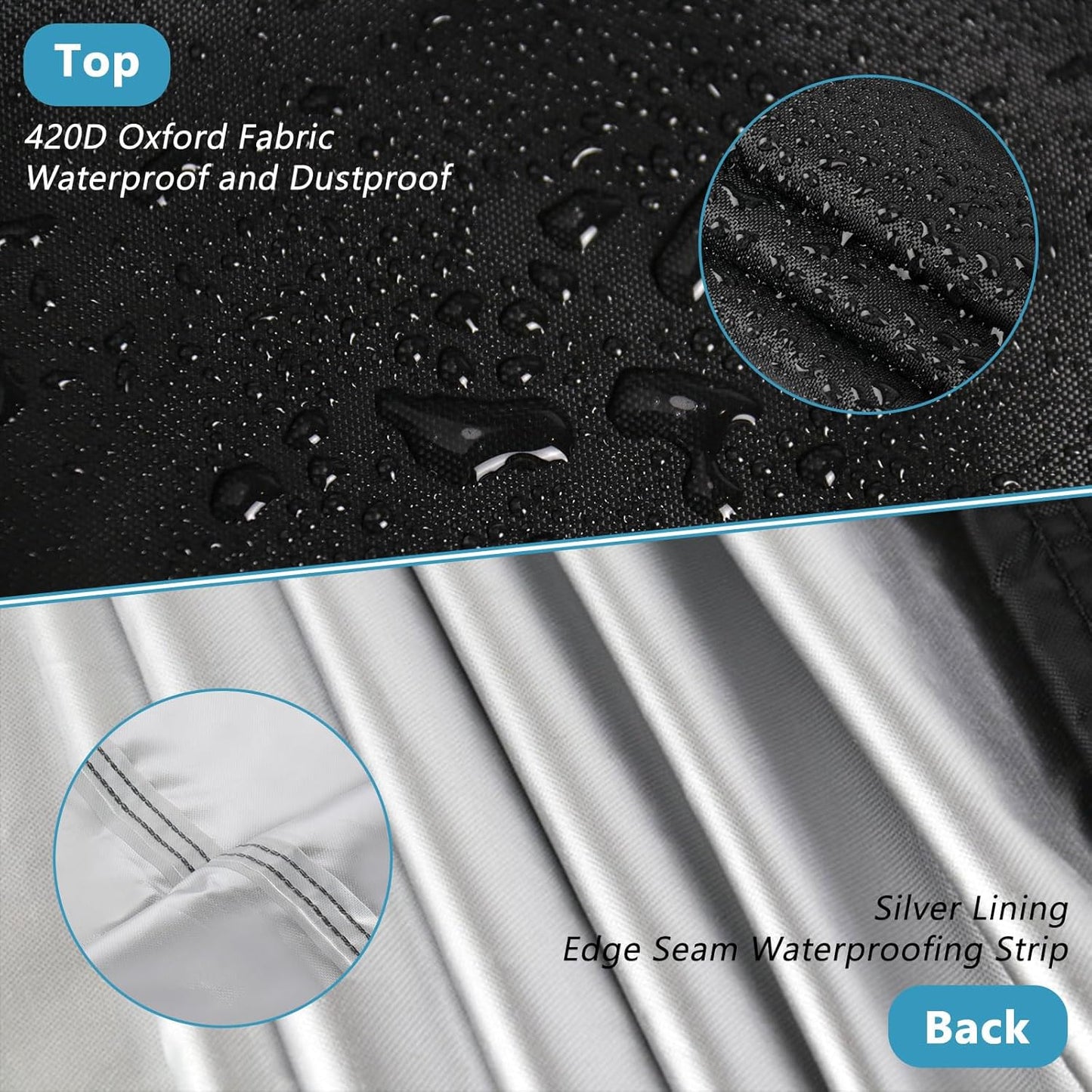 Kingling Pizza Oven Cover for Blackstone 6964 6961 6960 Portable Pizza Oven, 32 inch Waterproof & Dustproof Pizza Oven Outdoor Grill Cover (Cover Only) - Black