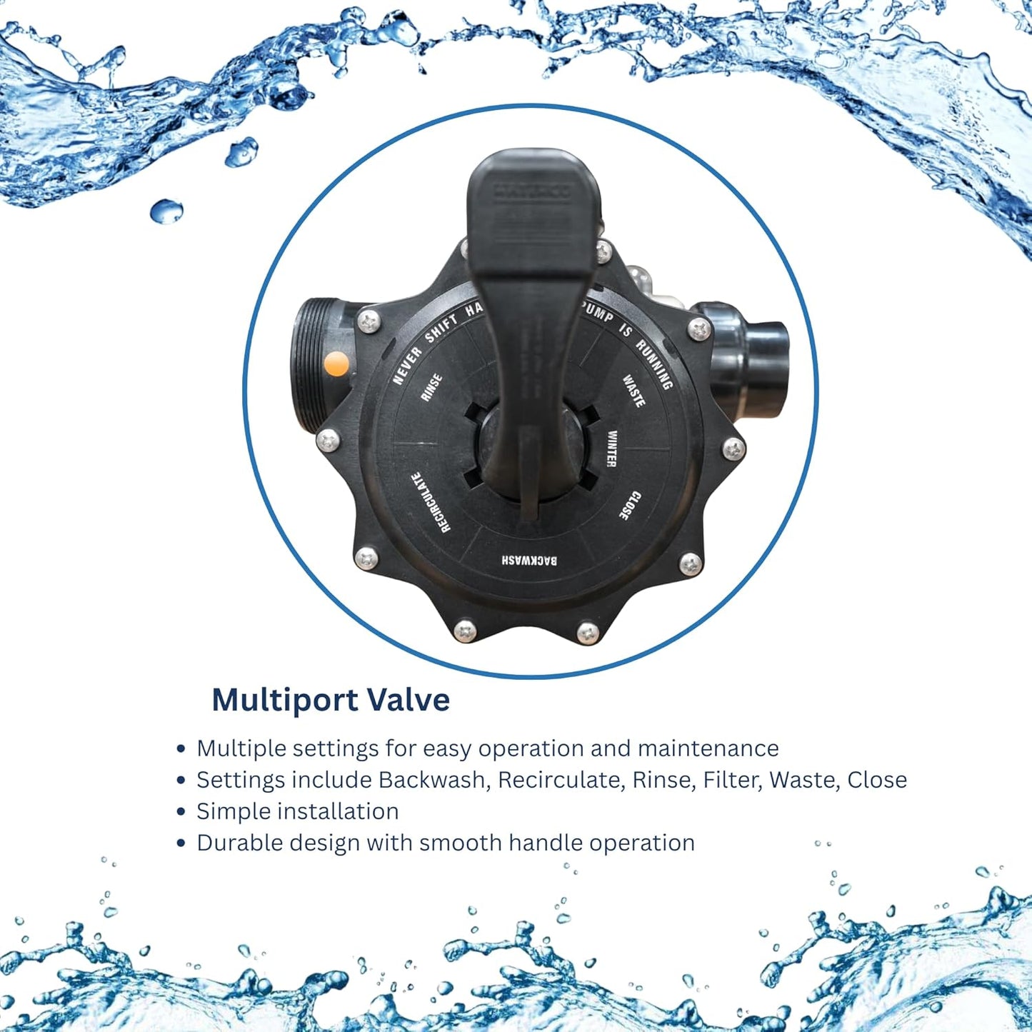 HALF OFF PONDS Simply Clear PRO Koi Pond Filter System with 2HP Blower – Filters Ponds Up to 27,000 Gallons – Bio Comb Media, 6-Way Valve, Pressure Gauge - Mechanical & Biological Filtration