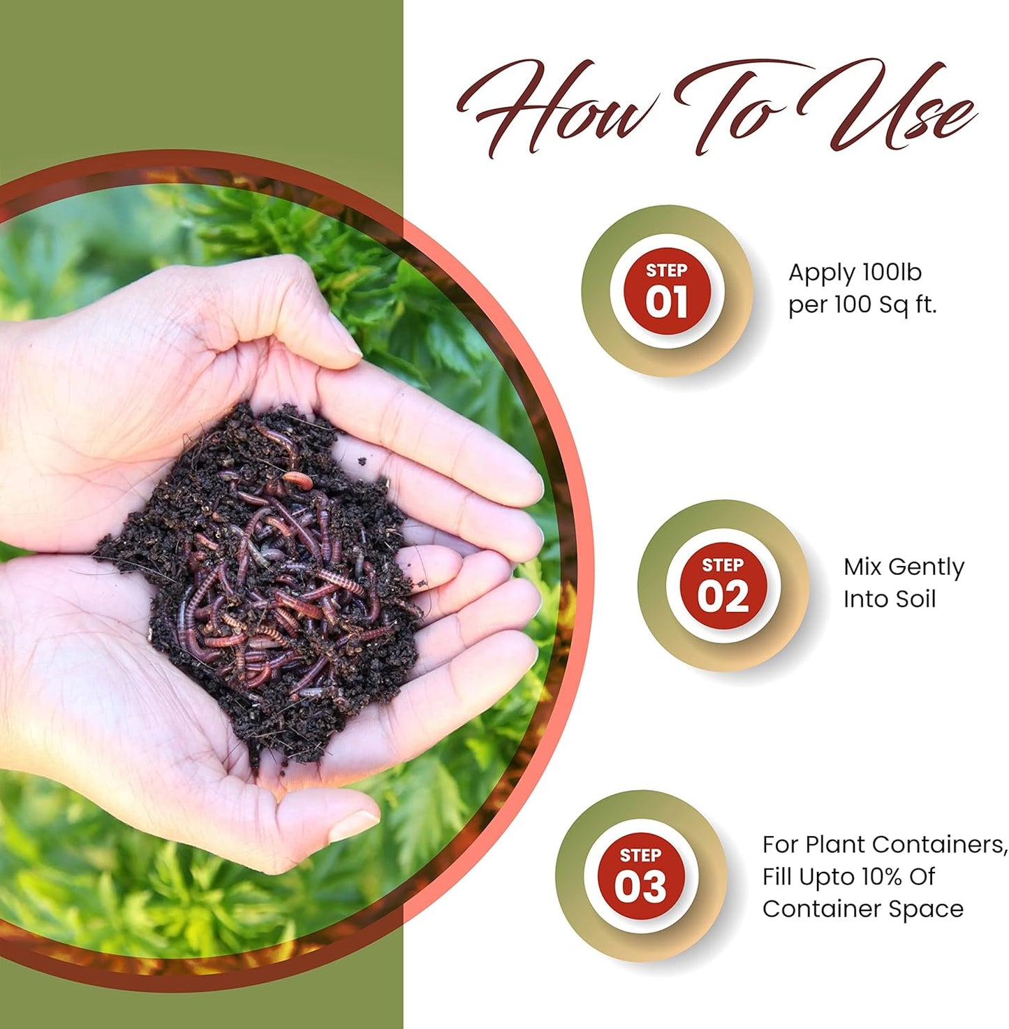 Worm Bliss (1 Gallon) - Organic Worm Castings for Plants - OMRI-Listed Earthworm Castings Worm Fertilizer - Worm Castings Organic Fertilizer for Plants, Potting Soil, Garden Soil, & Seed Starter Soil