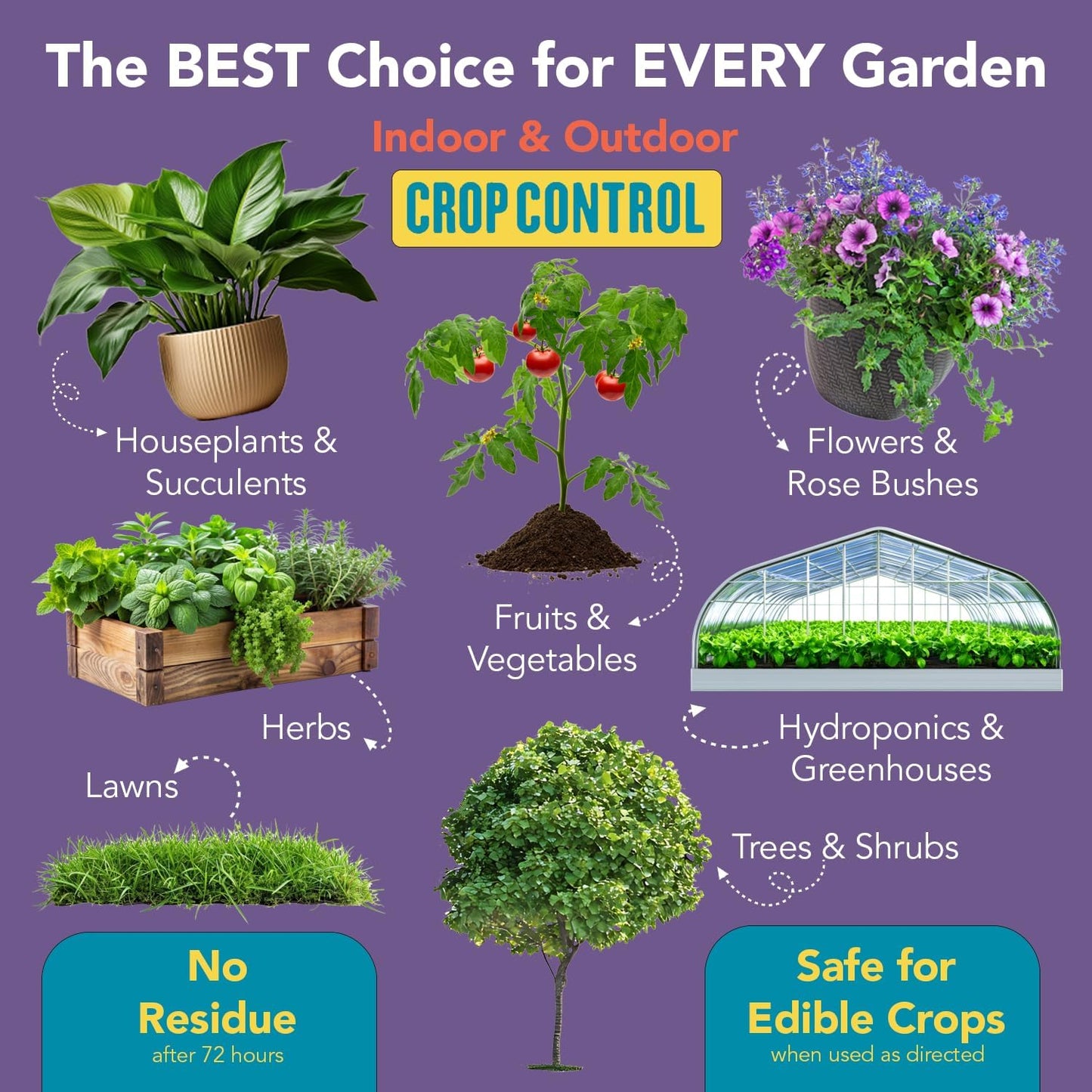 Trifecta Crop Control Super Concentrate All-in-One Natural Pesticide, Fungicide, Miticide, Insecticide, Help Defeat Spider Mites, Powdery Mildew, Botrytis, Mold, and More on Plants 16 OZ