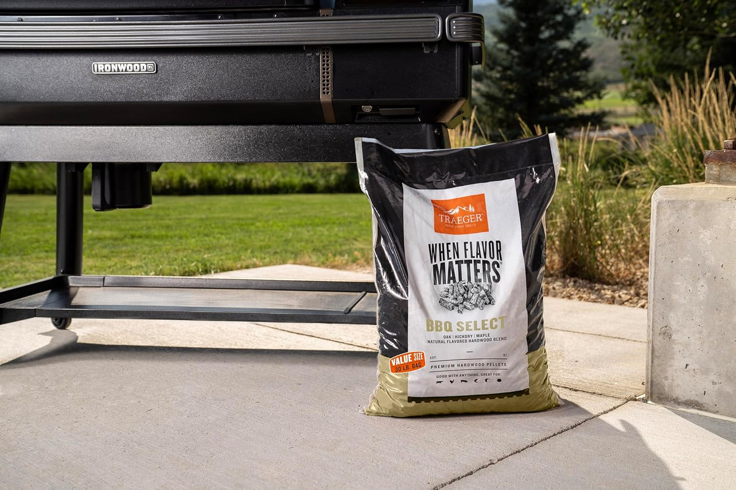 Traeger Grills BBQ Select 100% All-Natural Wood Pellets for Smokers and Pellet Grills, BBQ, Bake, Roast, and Grill, 30 lb. Bag