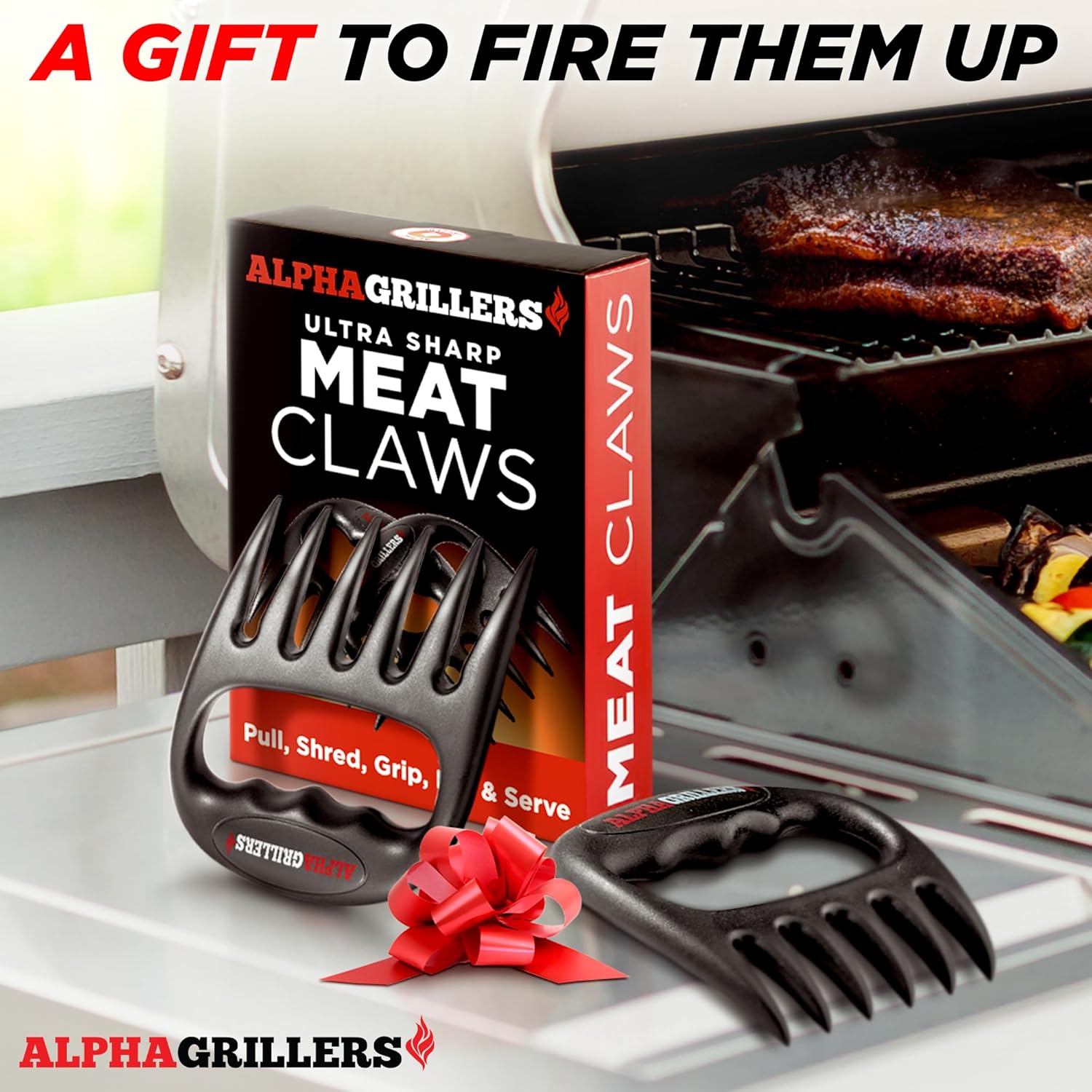 Alpha Grillers Meat Shredder Claws - Grilling Accessories Gifts for Men Dad Him Husband Son Boyfriend Birthday - BBQ Accessories Grill Puller for Cooking Shredding Barbecue Smoker Pulled Pork Chicken - Lumora Garden