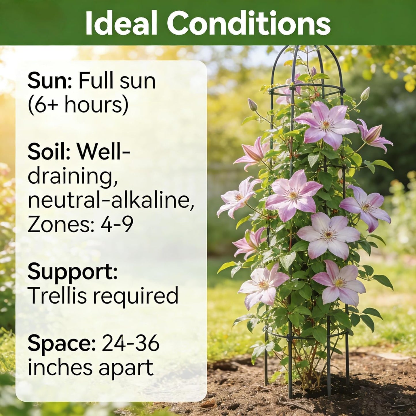 CarpetC 50+ Clematis Seeds for Planting, Perennial Flowering Vine, Long Blooming Heirloom Climber for Trellises, Fences and Arbors