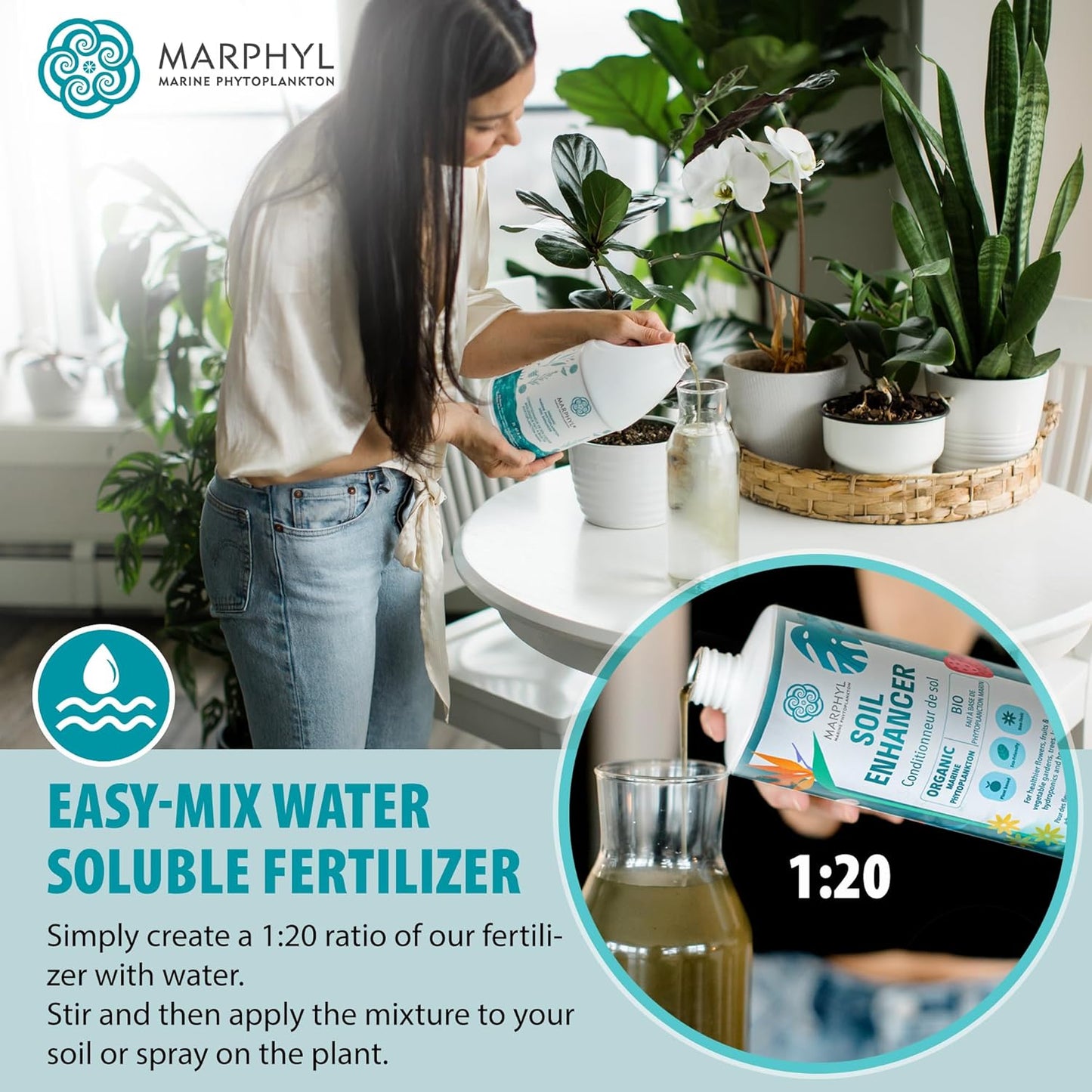 MARPHYL All-Purpose Plant Food – Organic Nutrient-Rich Fertilizer & Soil Enhancer for Indoor & Outdoor Flowers, Vegetables, Succulents, Bamboo & Hydroponics