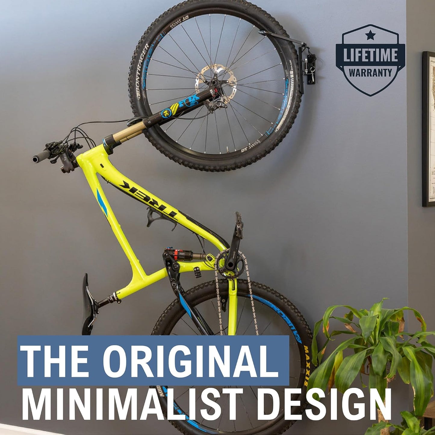 StoreYourBoard Bike Swivel Rack – Wall Mounted Garage Bike Storage, Vertical Hanger with 120° Swing Design & Stopper, Space-Saving Indoor Wall Mount – Fits Kids Bikes, BMX & More