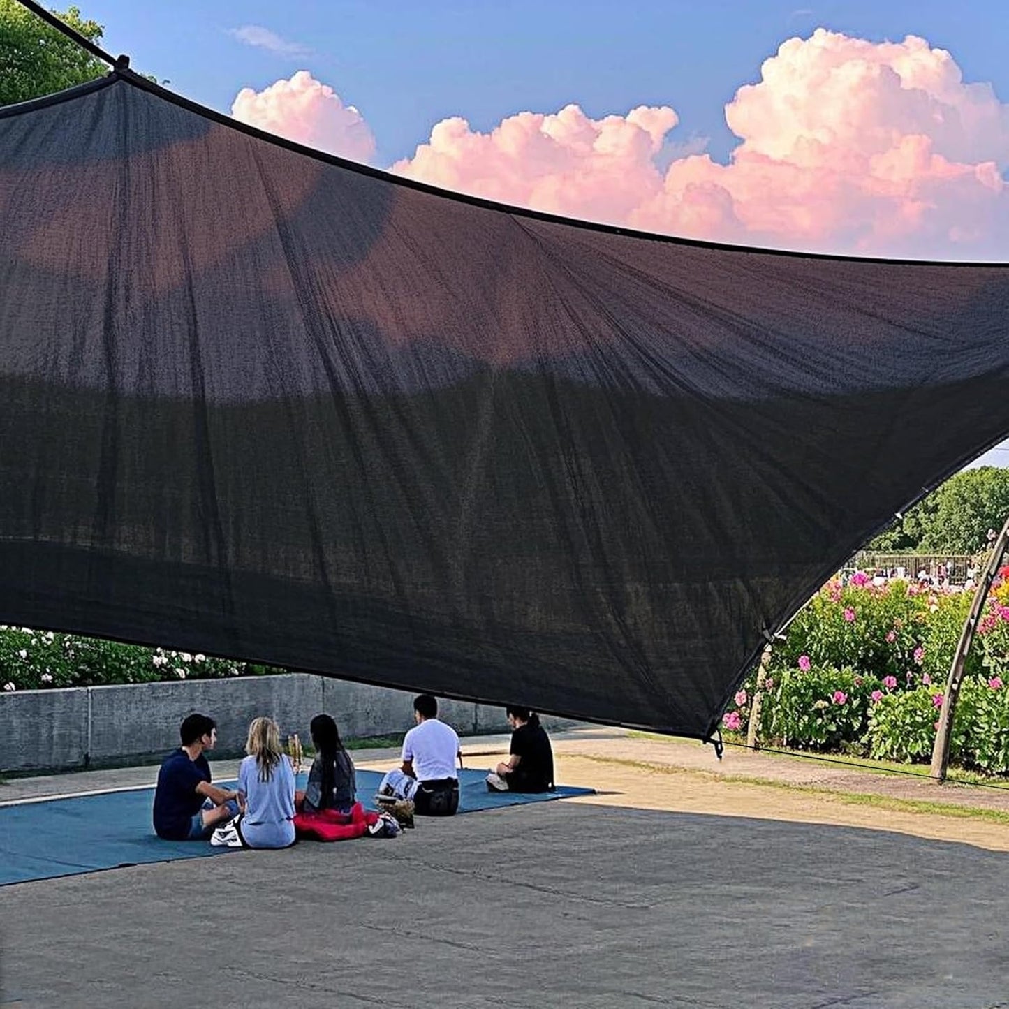 winemana Black Shade Cloth 40%, 8x10 FT Mesh Tarp - Garden Shade for Greenhouse, Patio, Vegetables, Plants Cover and Chicken Coops, Sun Shade Net for Outdoor Protection with Reinforced Grommets