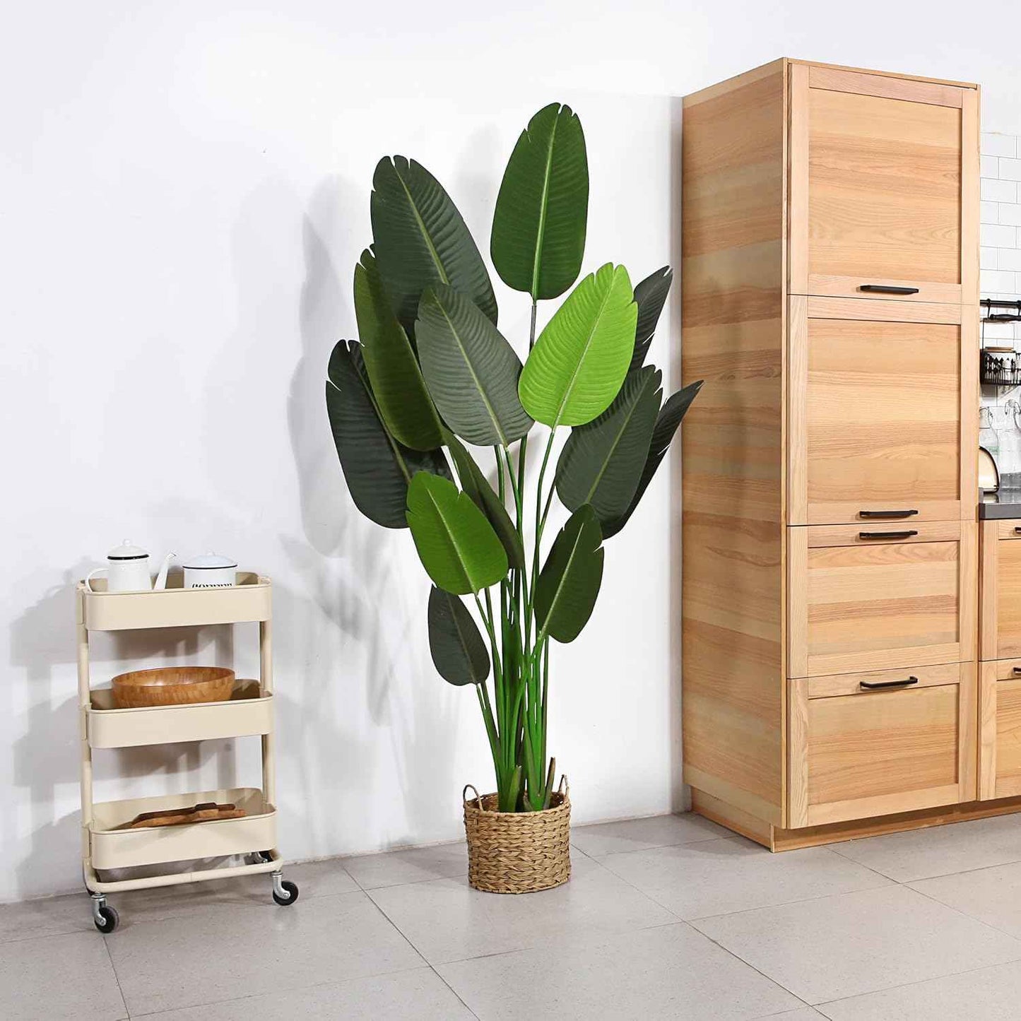 6 Feet Artificial Bird of Paradise Plant Fake Tropical Palm Tree for Indoor Outdoor, Perfect Faux Plants for Home Garden Office Store Decoration