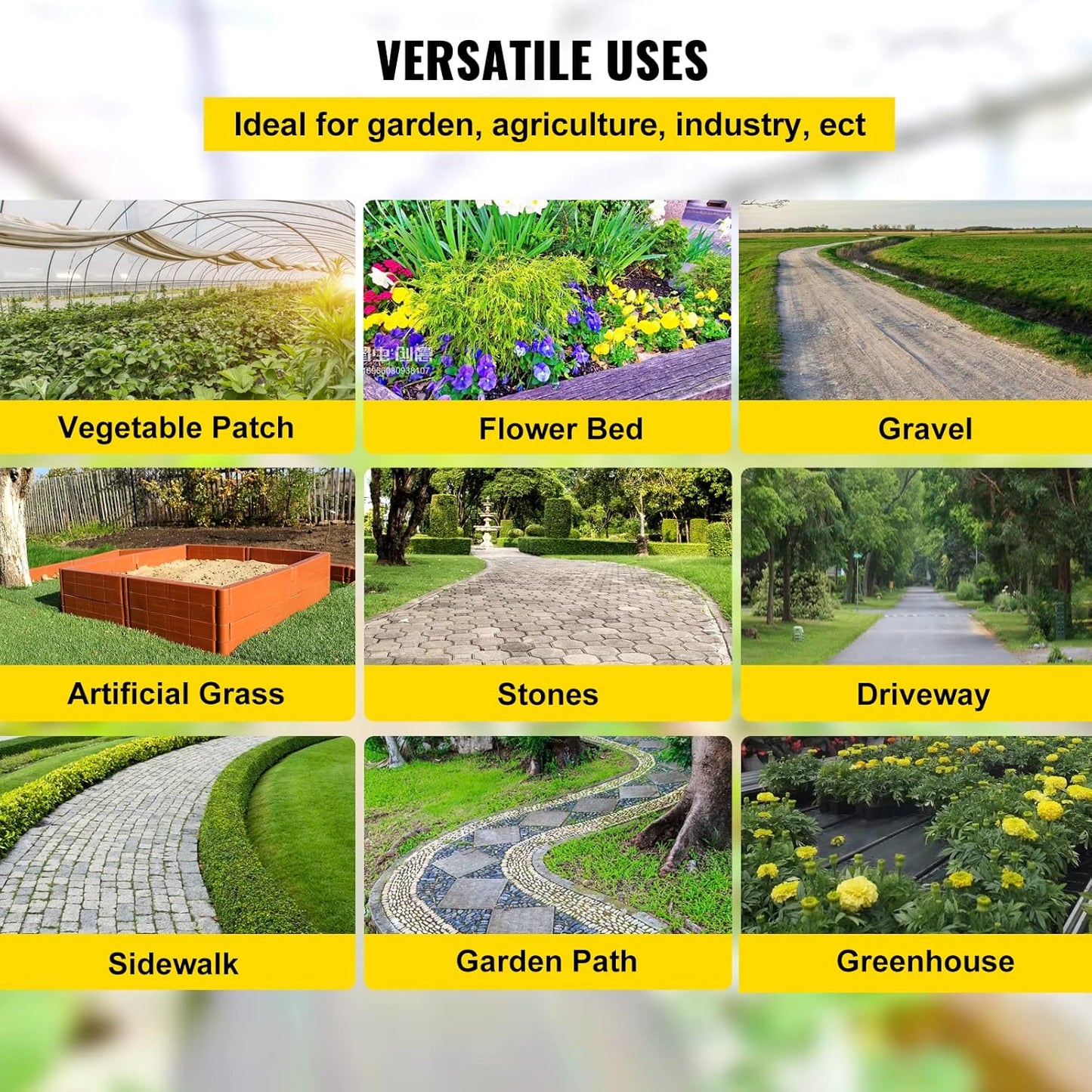 Happybuy 3FTx300FT Weed Barrier Landscape Fabric Heavy Duty 3.2OZ, Woven Weed Blocker Gardening Mat, Garden Weed Control Fabric, Geotextile Drainage Fabric, Driveway Fabric Landscaping Ground Cover