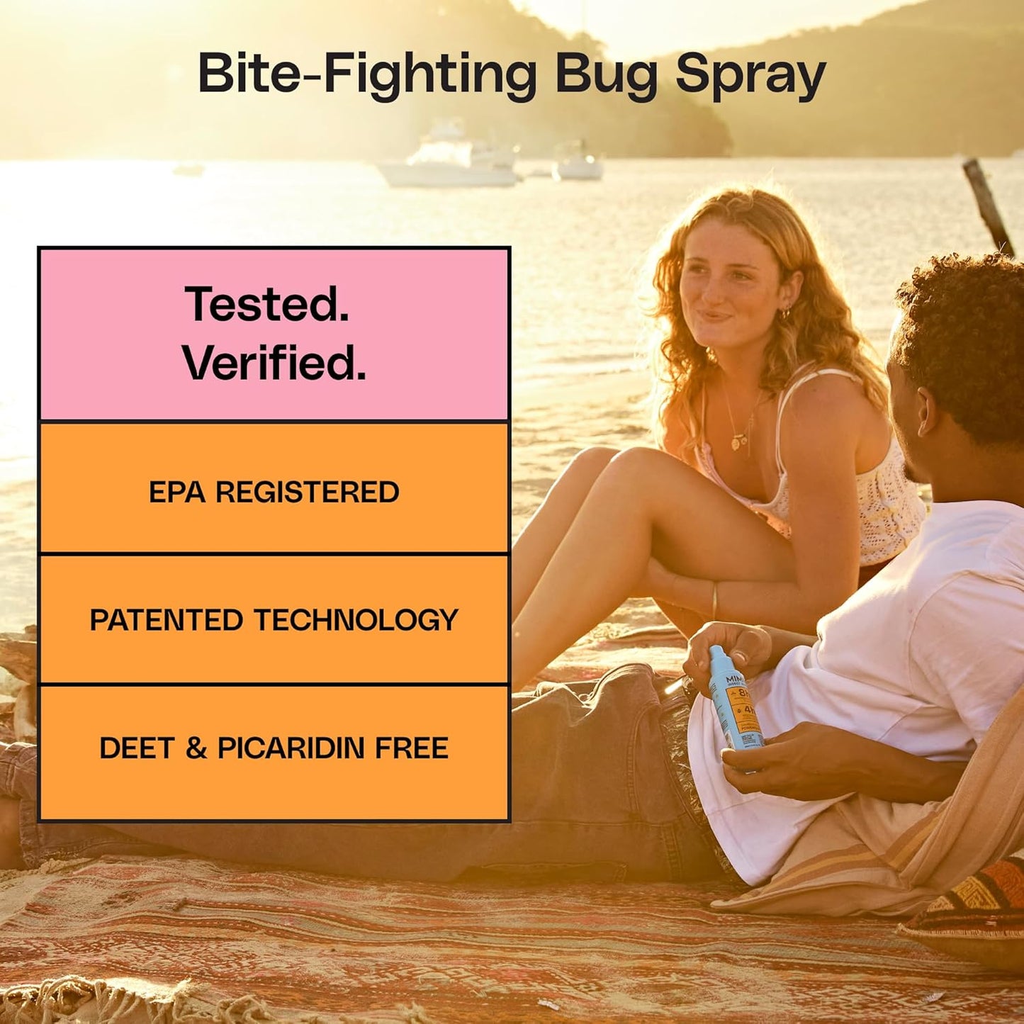 Mimikai Mosquito & Tick Repellent Spray- DEET-Free Naturally Derived Bug Spray for Adults & Kids(2+)- EPA-Registered Insect Repellent- 8-Hour Mosquito & 4-Hour Tick Protection, 3.4 fl oz Travel Size