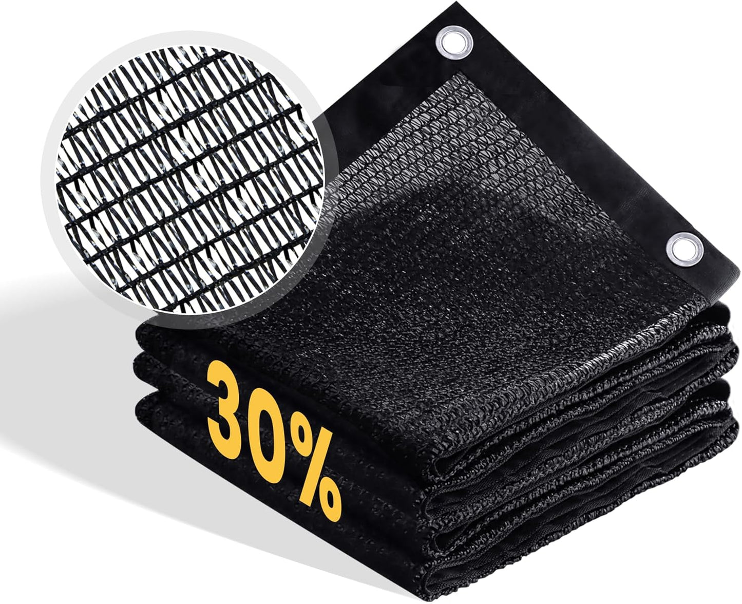 VICLLAX 30% Shade Cloth, 6x18FT Durable Black Mesh Trap with Every 3 FT Grommet, Sun Shade Fabric Netting for for Plants Cover, Greenhouse, Chicken Coop, Barn Kennel, Garden Patio