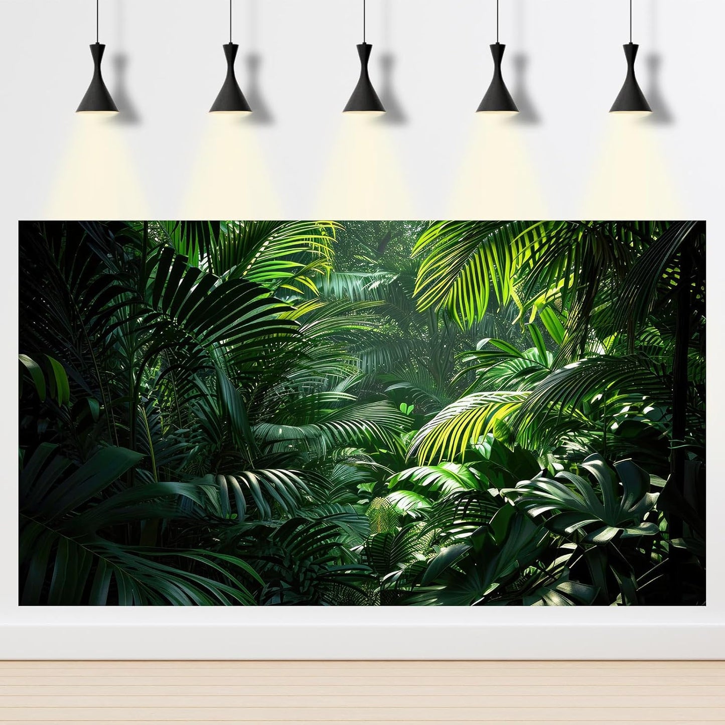 Aquarium Background Enchanting Beauty of Jungle Terrarium Backdrop Nature Jungle Green Leaf Palms Fish Tank Background Reptile Habitat Backdrop Wallpaper Poster Decor Vinyl 36x24in