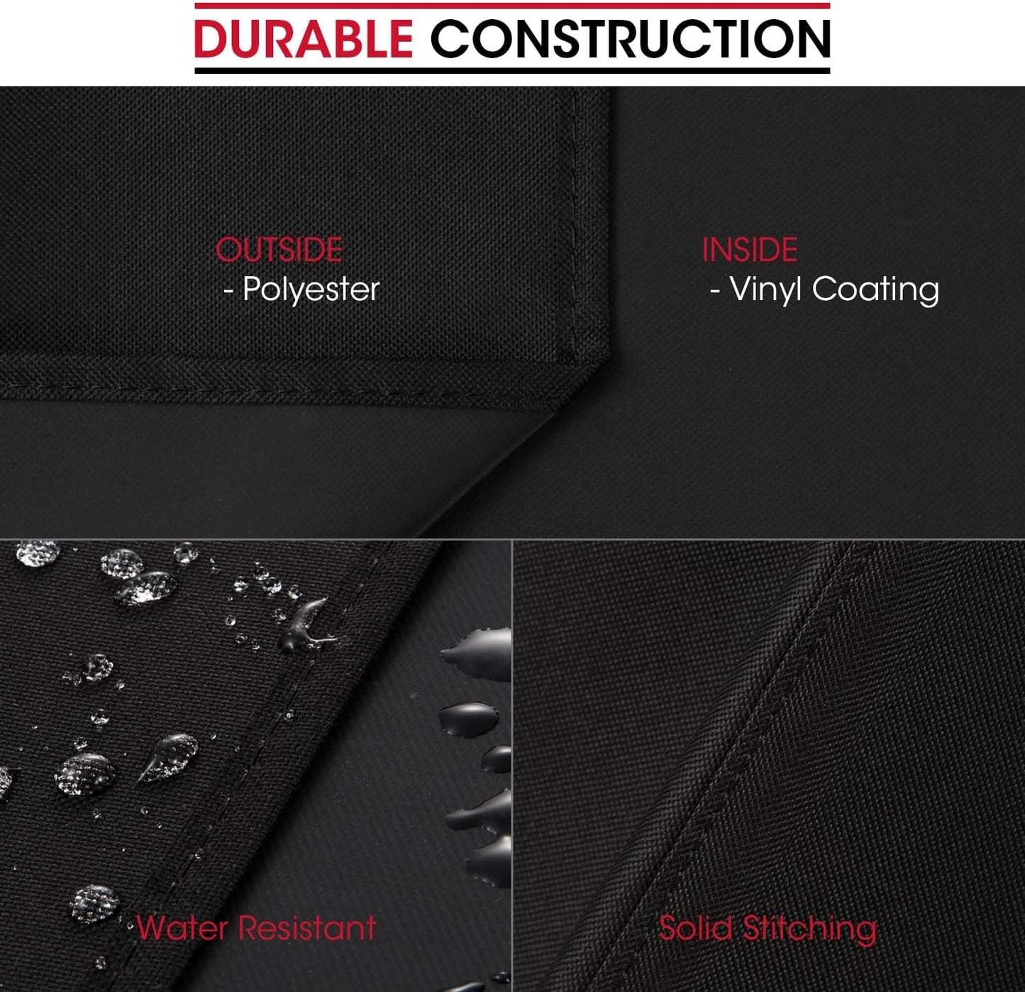 Unicook Griddle Cover for Blackstone 22 Inch and 17 Inch Griddle with Hood and Stand, Heavy Duty Waterproof Outdoor BBQ Grill Cover with Sealed Seam, Black