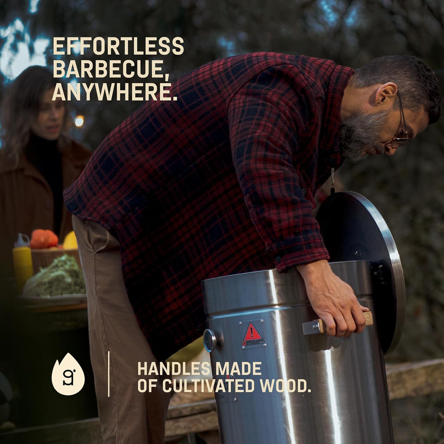 Charcoal Grills - Basic 25 lbs - Stainless Steel Smoker Grill 3-in-1 for Cooking & Home BBQ - Portable Vertical Smoker Barrel for Outdoor & Camping - Meat Grill with Thermometer & Accessories