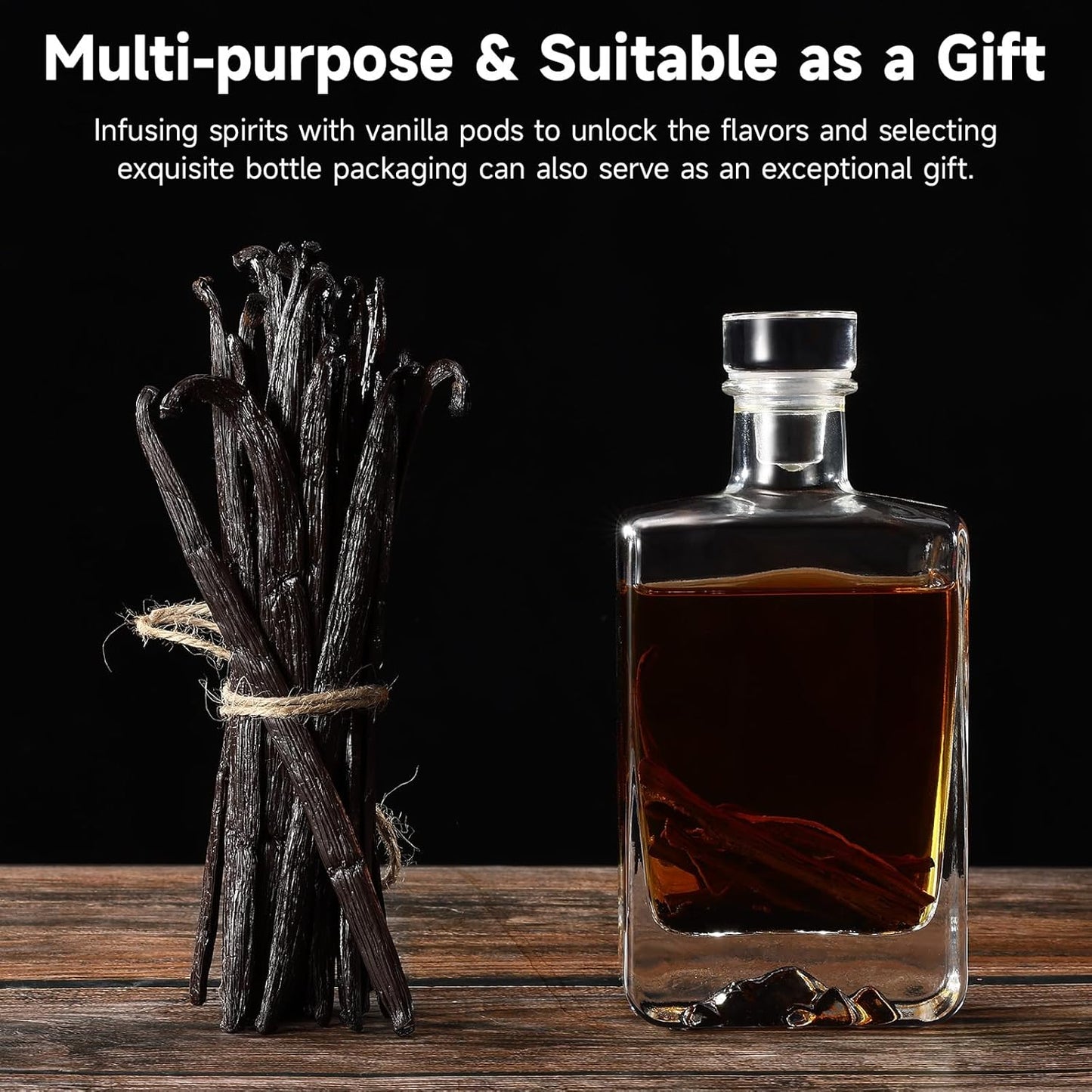 SPICEEL Madagascar Vanilla Beans Grade A Vanilla Pods for Making Extract, Whole 5" - 7" Vanilla Beans for Baking, 25 Counts