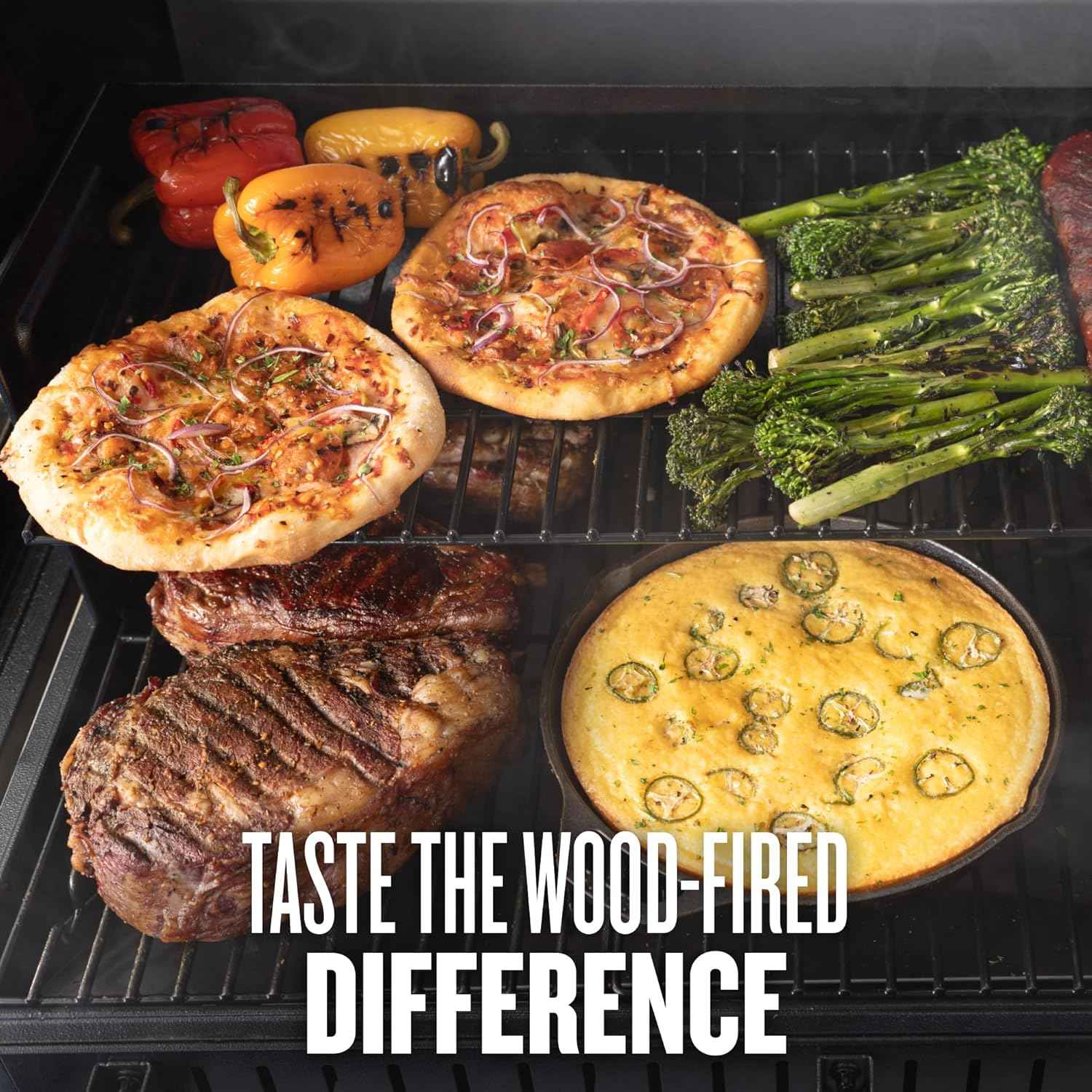 Traeger Grills Woodridge Pro Plus Electric Wood Pellet Grill and Smoker, 970 Sq. In., Folding Side Shelf, WiFIRE Technology, Super Smoke Mode, Outdoor Pellet Smoker Grill with Cabinet, Black, TFC97JLK