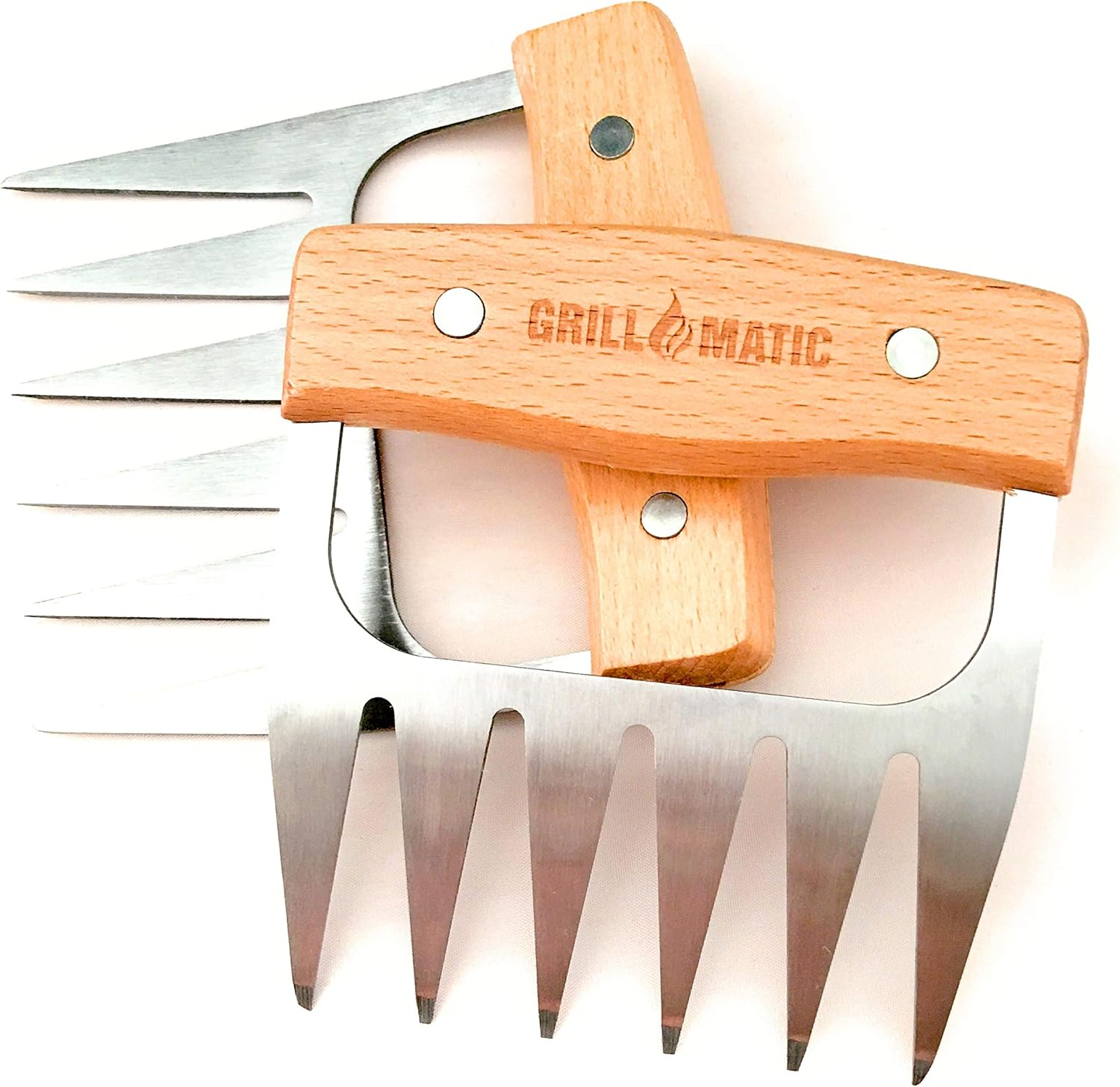 Meat Shredder Claws - Professional, Stainless Steel, Easy to Use, Lightweight, Heat Resistant Claws for Pulling, Shredding, Lifting and Serving Chicken, Turkey, Pork, Beef and Game - Lumora Garden