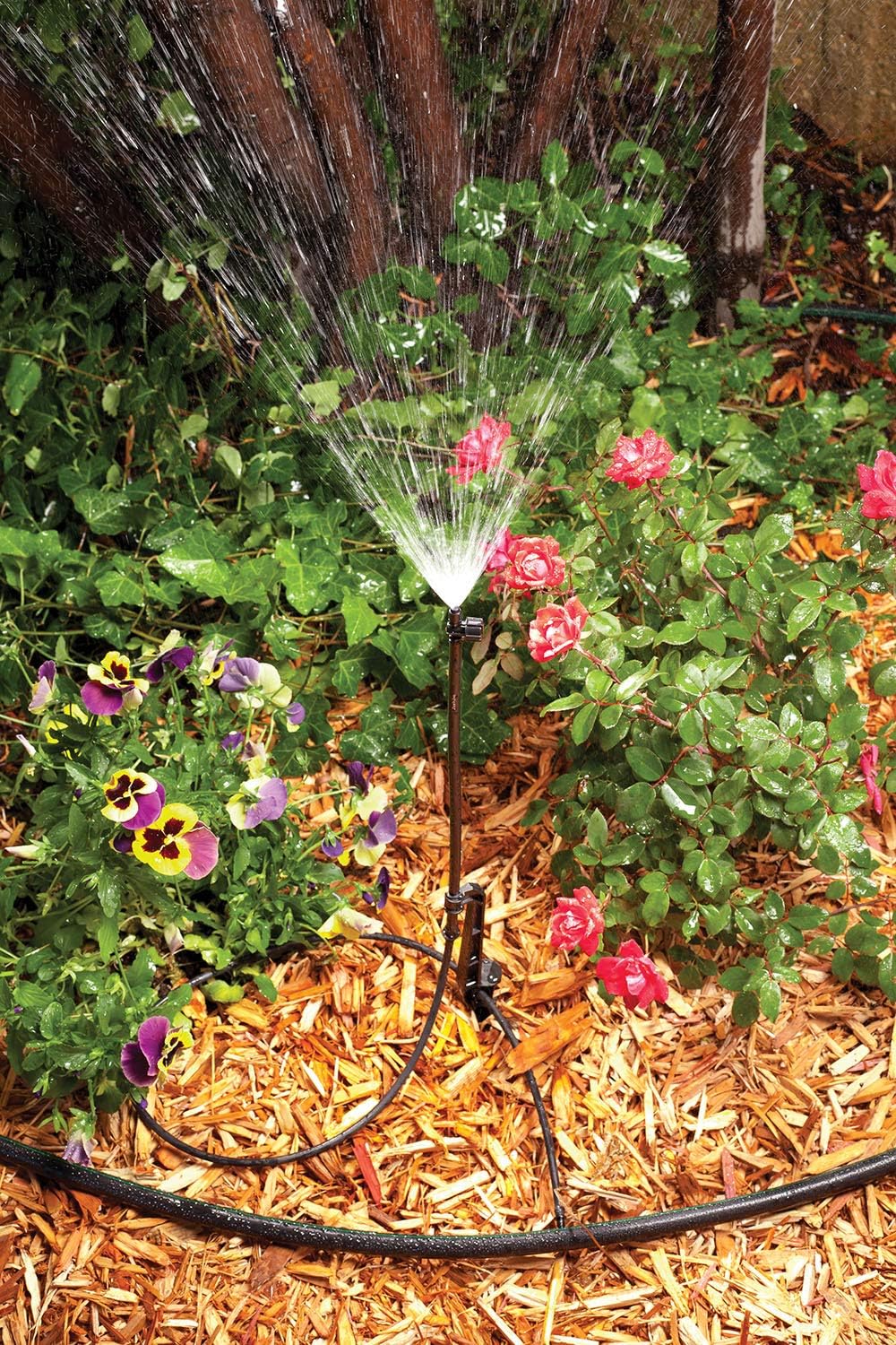 Rain Bird LNDDRIPKIT Drip Irrigation Landscape/Garden Watering Kit with Drippers, Micro-Bubblers, Micro-Sprays