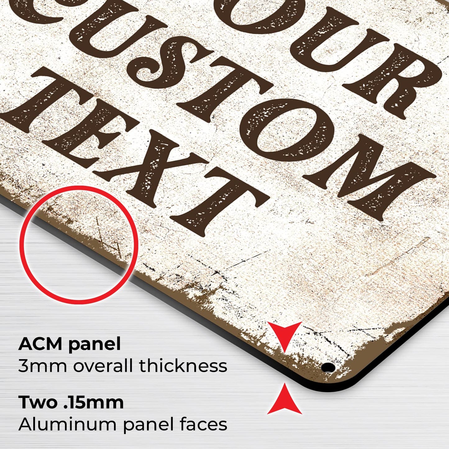 Rustic Custom Sign, Personalized Metal Signs, Gift for Him Men Dad, Man Cave, Indoor and Outdoor Use 10x7 Inches, ACM, Fade Resistant, Made in the USA