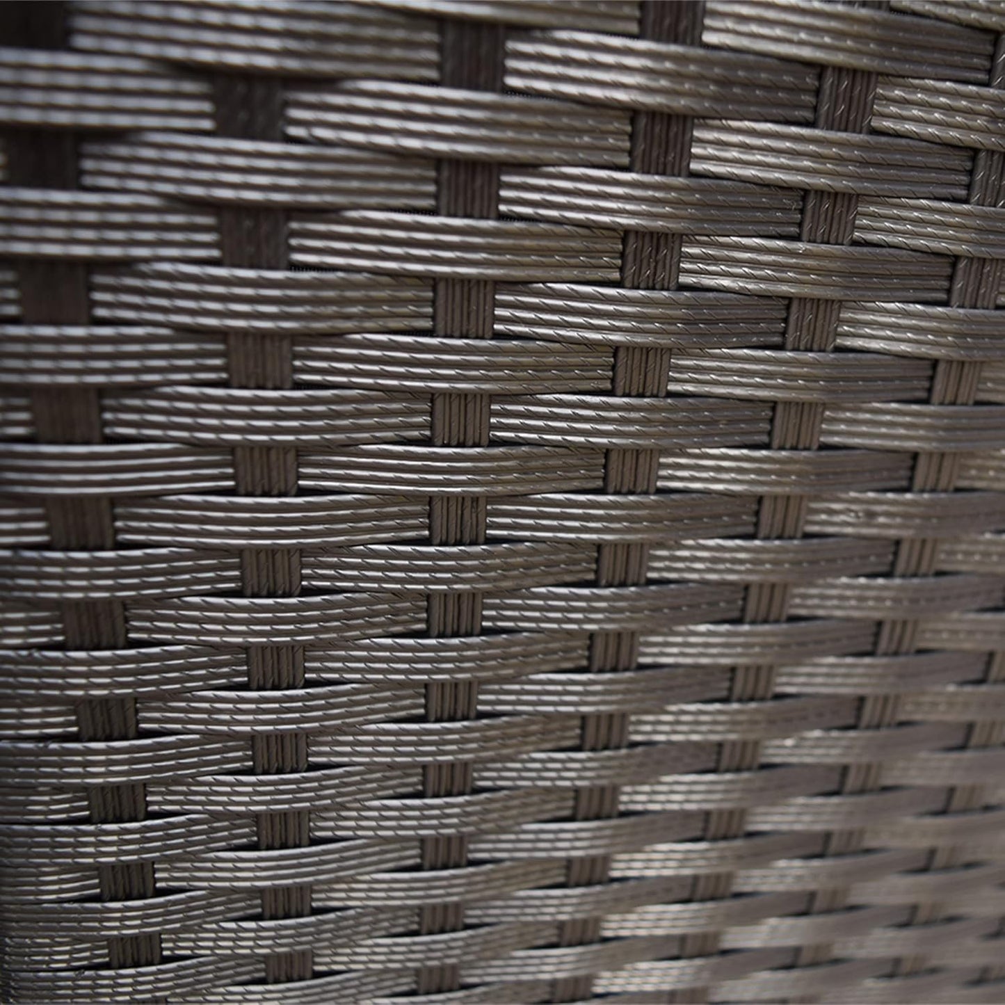 Oakland Living Dark Black Indoor and Outdoor Balcony Patio Deck Porch Pool 113 Gallon Wicker Storage Box Trunk Bin with Metal Frame