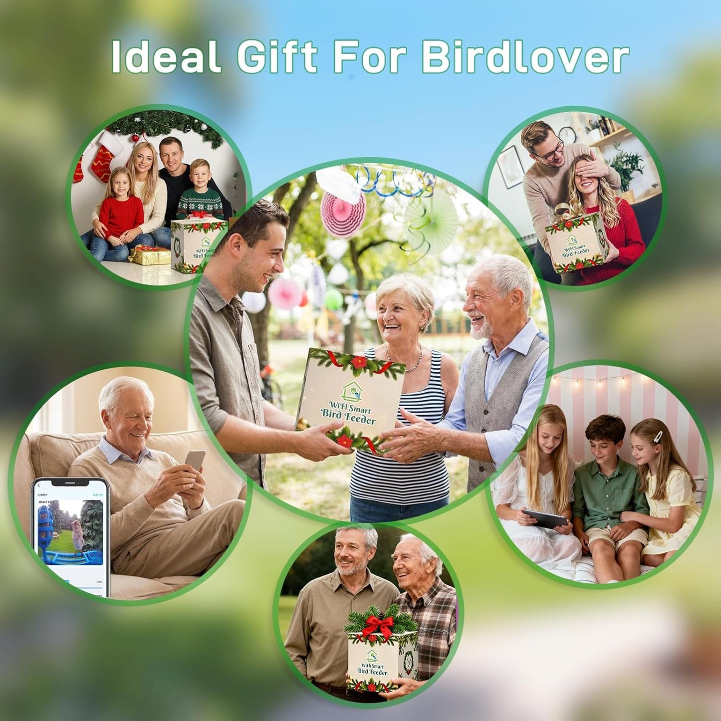 Smart Bird Feeder with Camera: Hummingbird Feeder with Solar Powered for Outdoors, Bird House with 2K HD Video & AI Bird Species Identification, Arrival Alerts, Gift for BirdLovers - Yellow