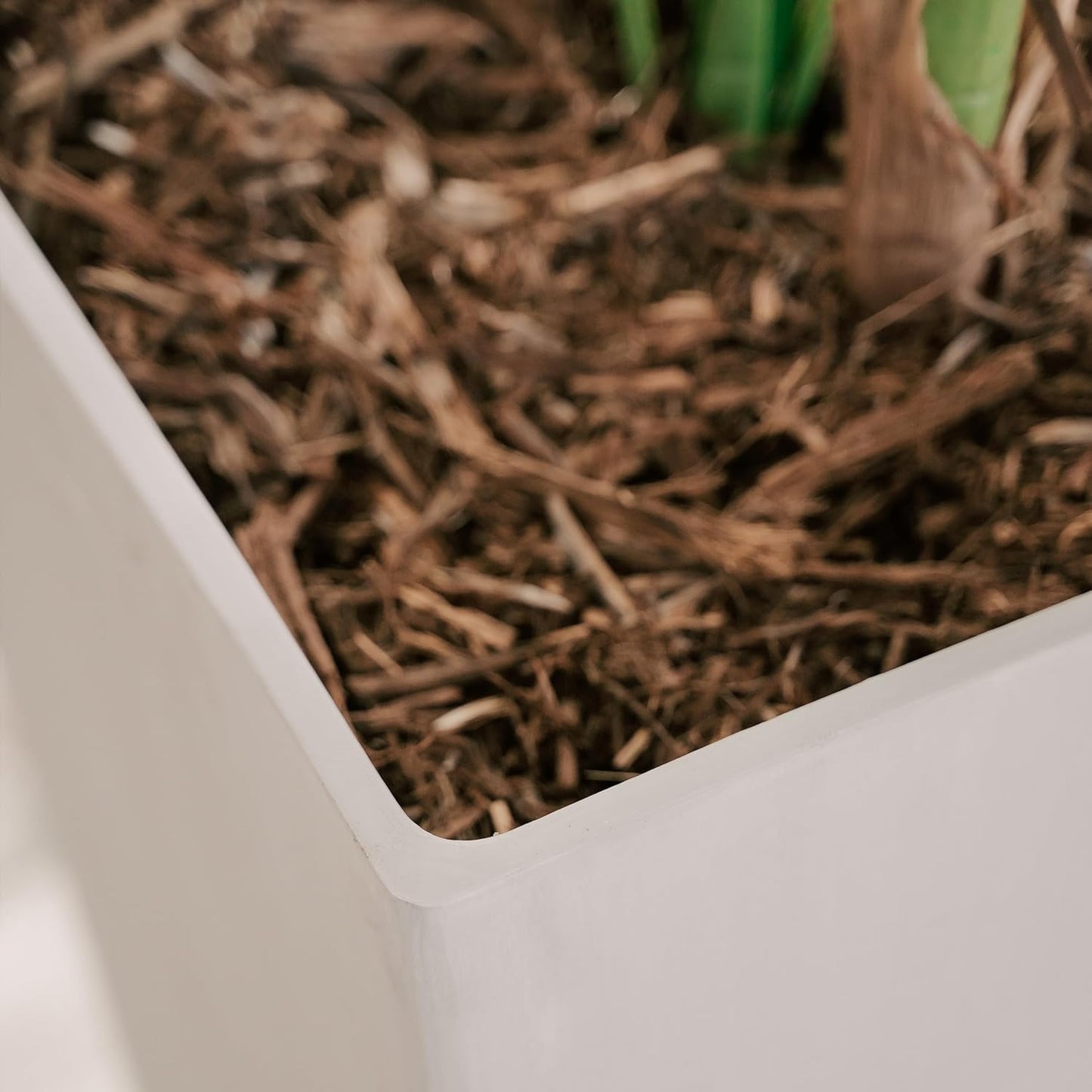 XBrand Modern 28-Inch Square Planter, Modern Tapered Planter Perfect for Indoor & Outdoor, Patio Décor, Set of 2