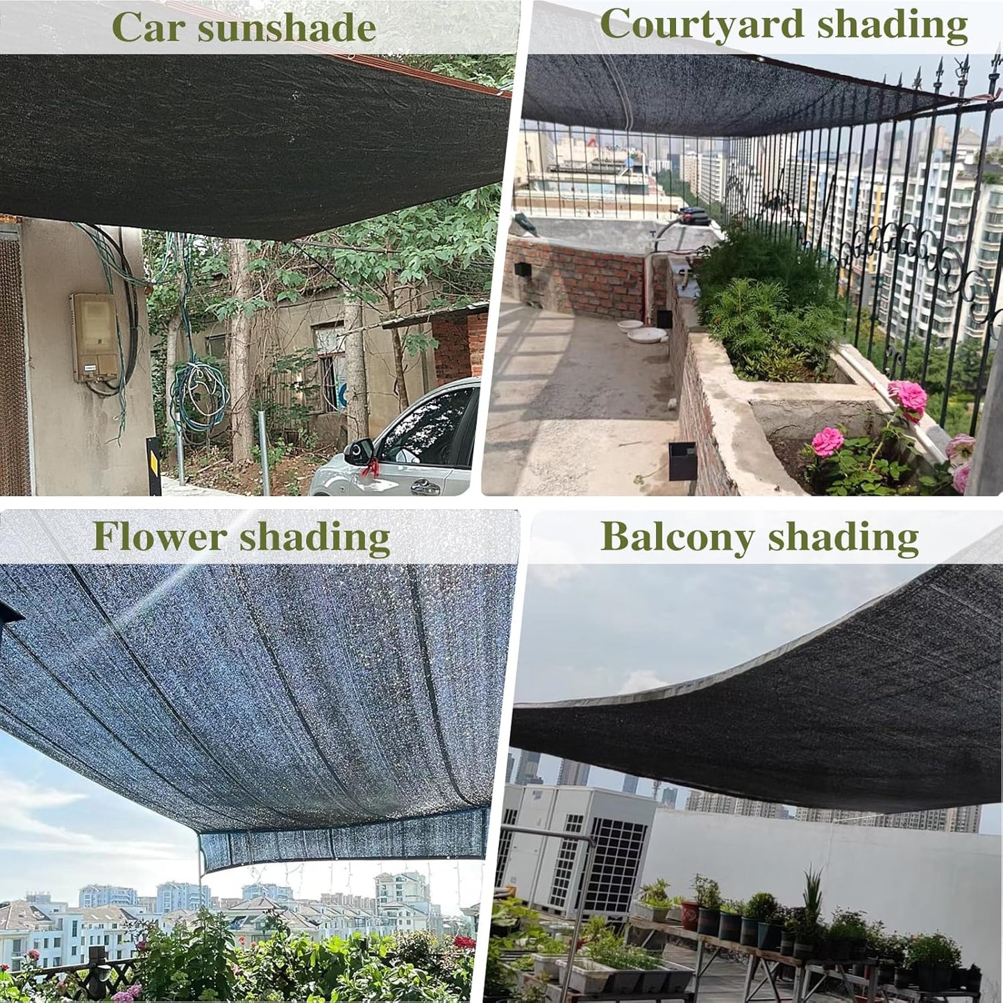 Shade Cloth，70% Garden Sun Shade Cloth Mesh Tarp，10 x 20 FT Black Sun Shade Net, pergola Shade Cover with Grommets，for Outdoor Sun Shade Cover，Plant Cover Patio Canopy ，Greenhouse