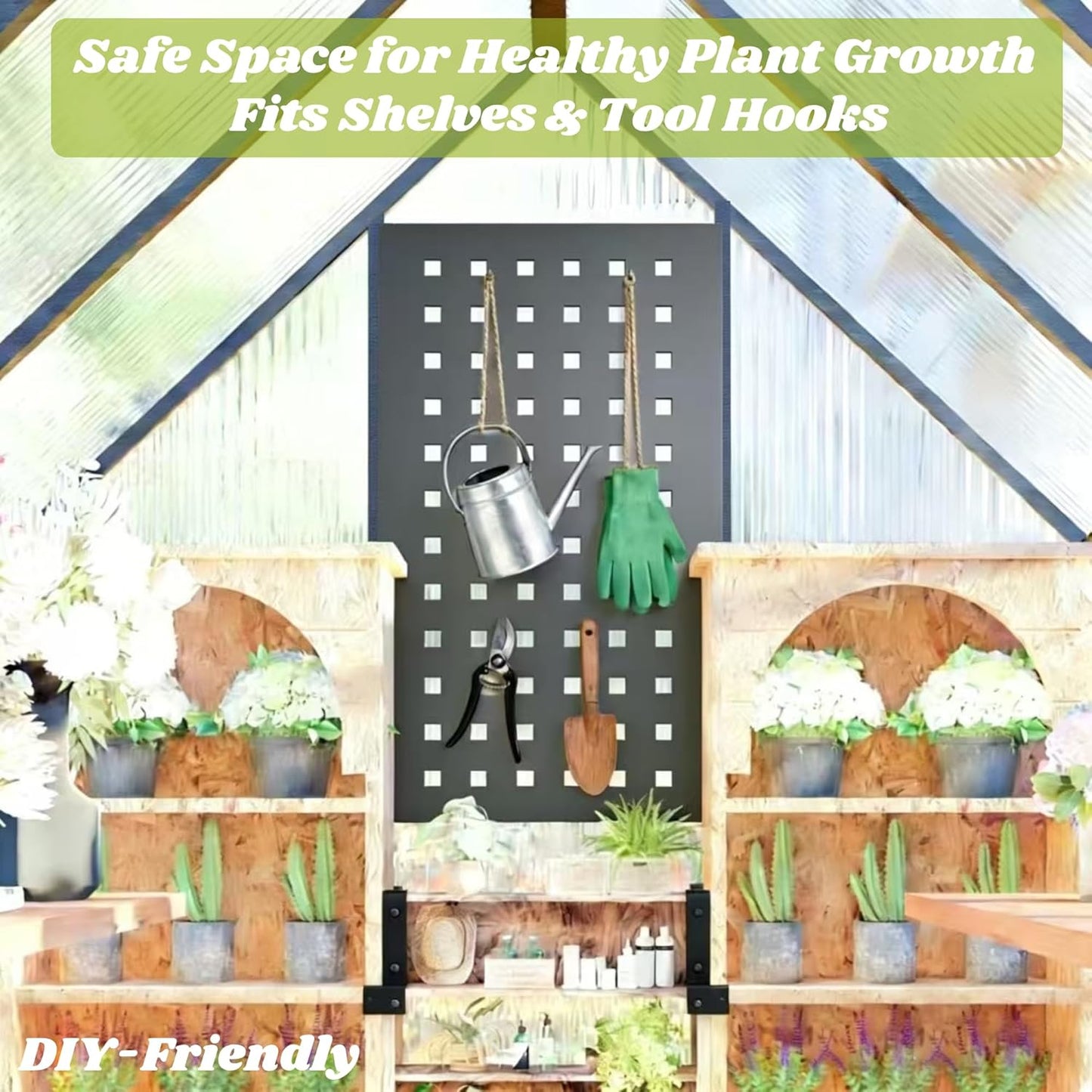 6x4 FT Greenhouse for Outdoors, Polycarbonate Greenhouse with Quick Setup Structure and Roof Vent, Aluminum Large Walk-in Green House for Outside Garden Backyard, Dark Gray