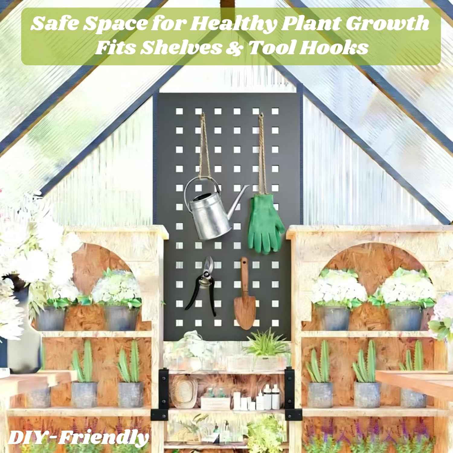 6x4 FT Greenhouse for Outdoors, Polycarbonate Greenhouse with Quick Setup Structure and Roof Vent, Aluminum Large Walk-in Green House for Outside Garden Backyard, Charcoal Black