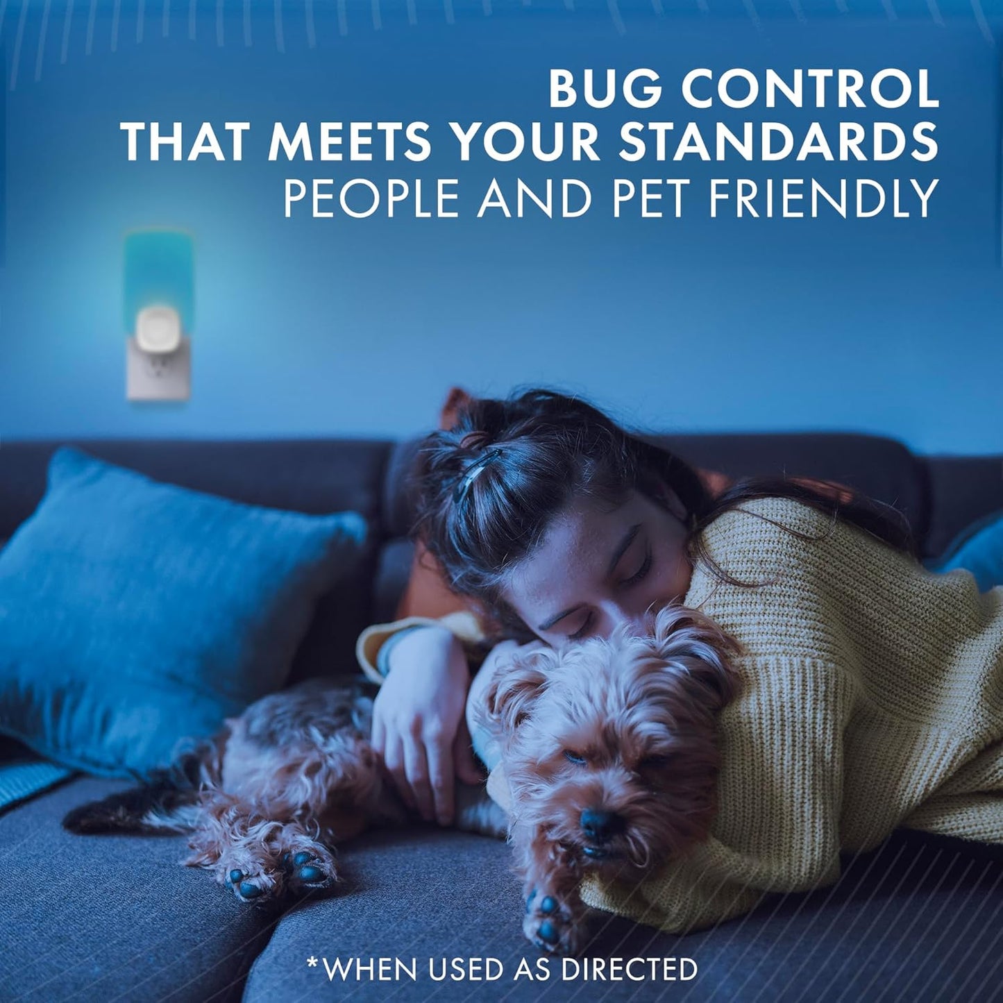 STEM Light Trap: Indoor Fruit Fly Trap, Effective Insect Control for Home, Attracts and Traps Flying Insects, Emits Soft Blue Light, Starter Kit with 2 Plug-in Devices and 4 Catridges