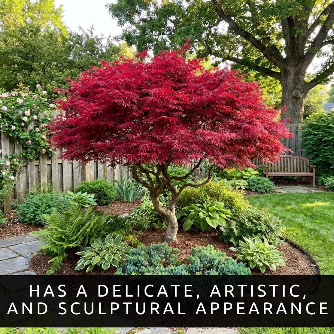 3-Pack Japanese Red Maple Seedlings (12-18" Tall) – Dormant Bare Root Trees – Vibrant Ornamental Landscape Starter Trees